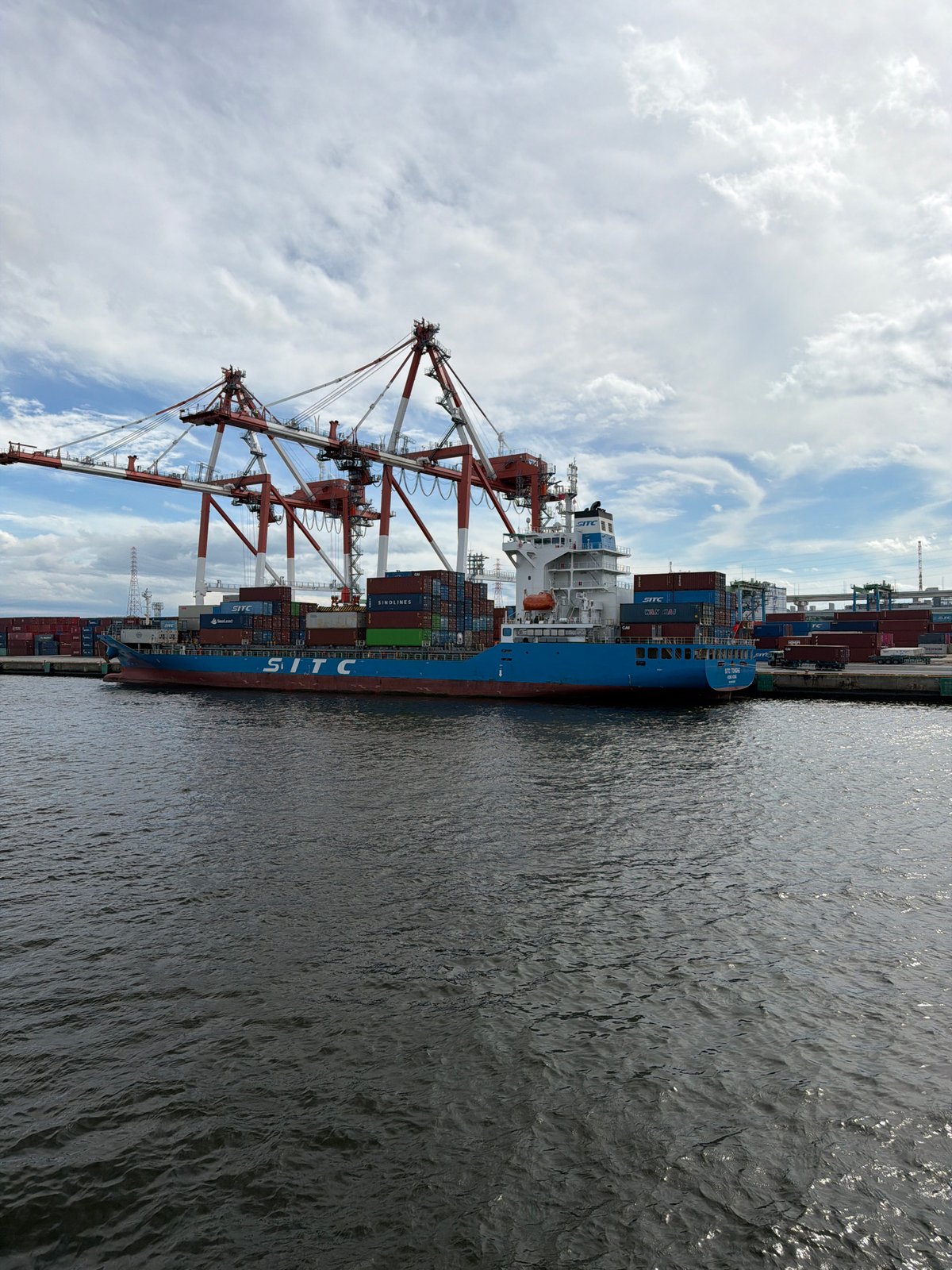 SITC container ship docks at Osaka port
