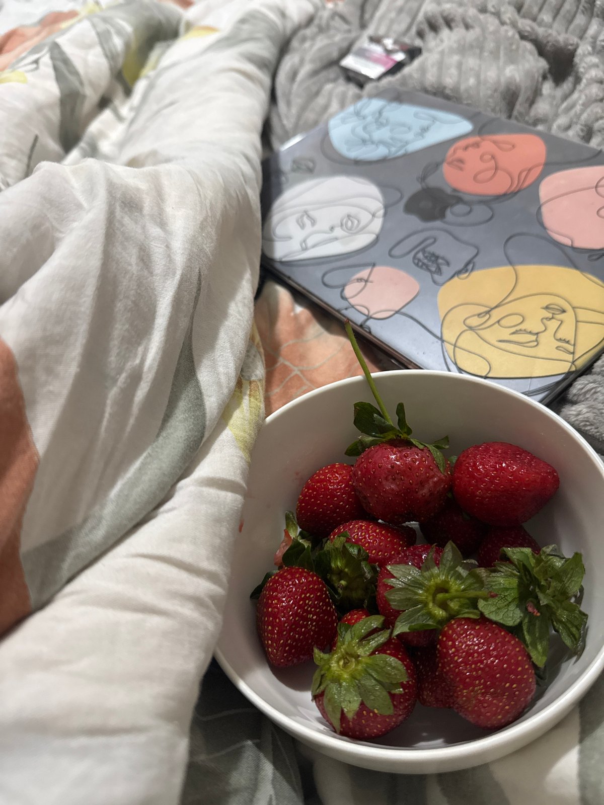 Strawberries served on bed in Batumi, Georgia