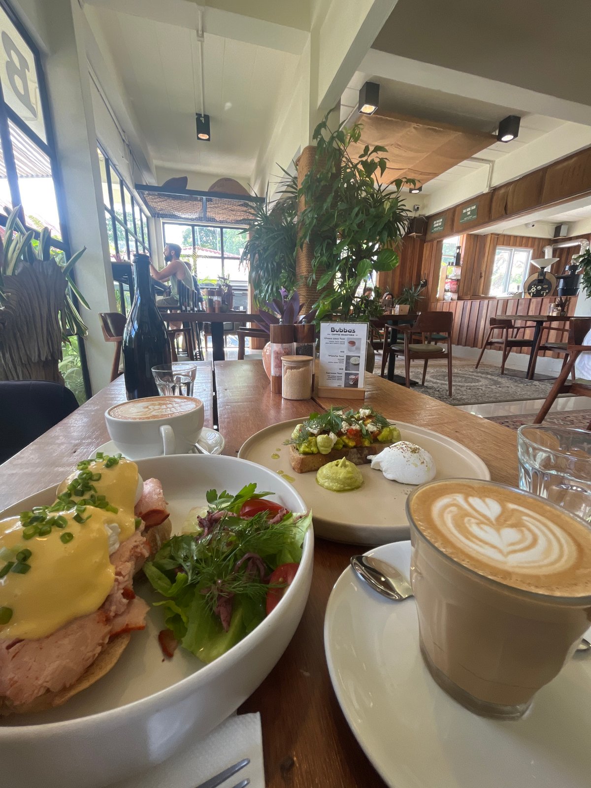 Early morning cafe visit documented at Bubba's Coffee, Koh Phangan