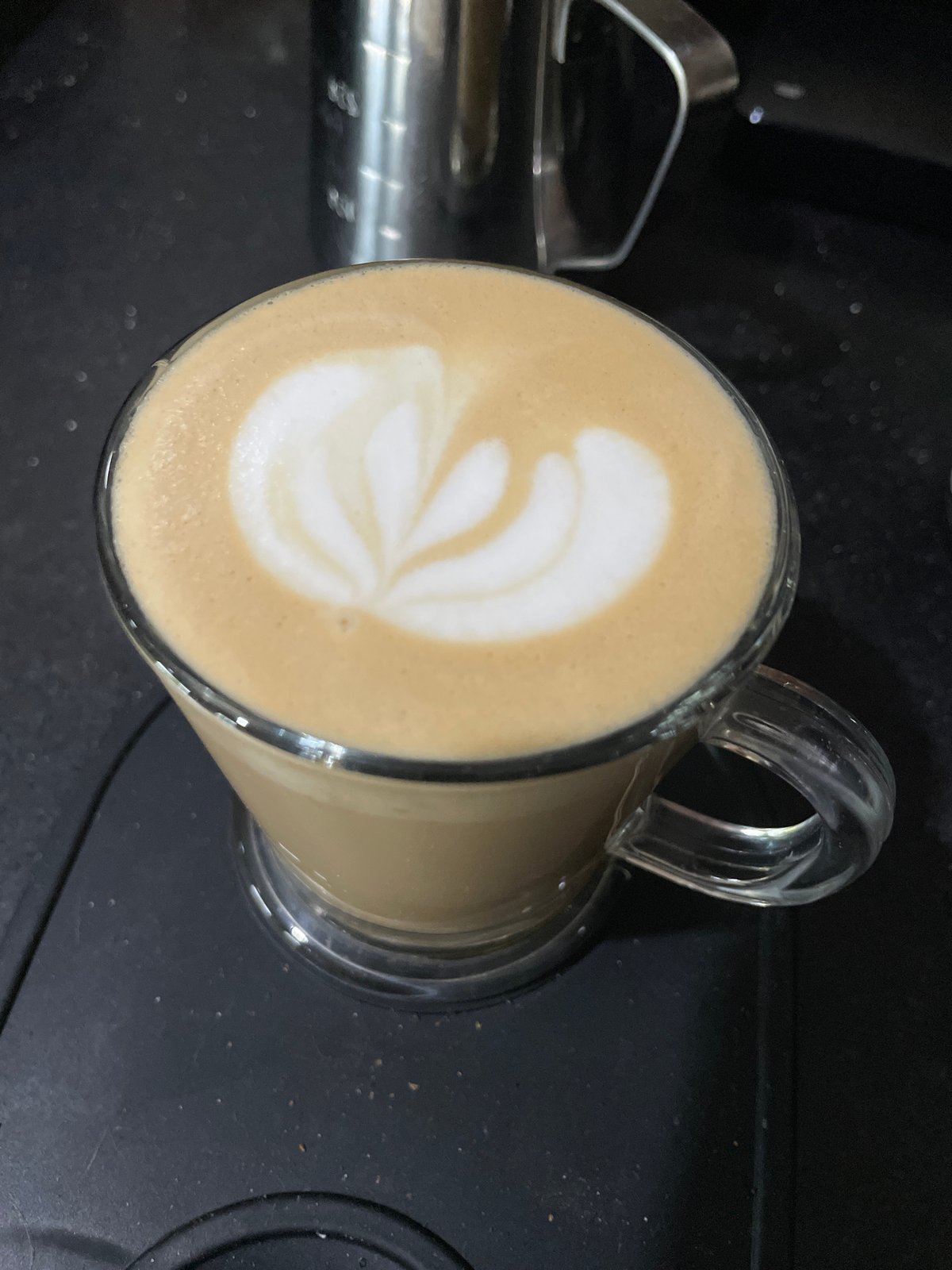 Coffee preparation process documented in Kuta Selatan morning routine