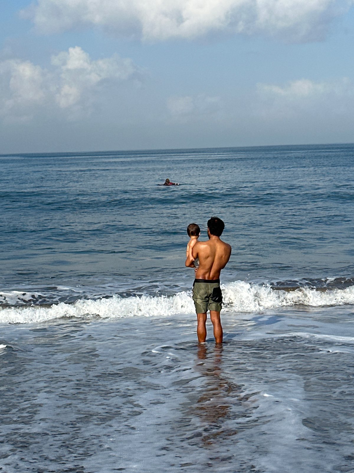 Morning beach life along North Kuta's shoreline