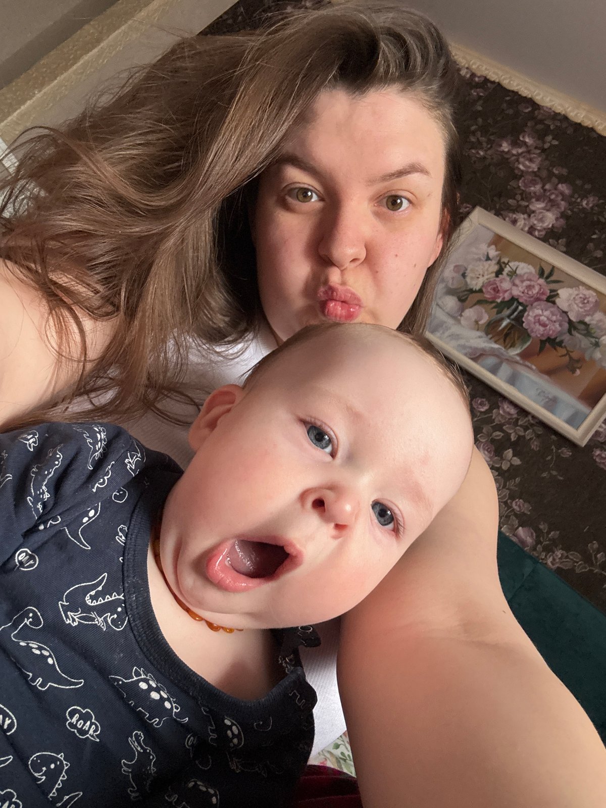 Morning domestic life documented in Markovskii, Russia household