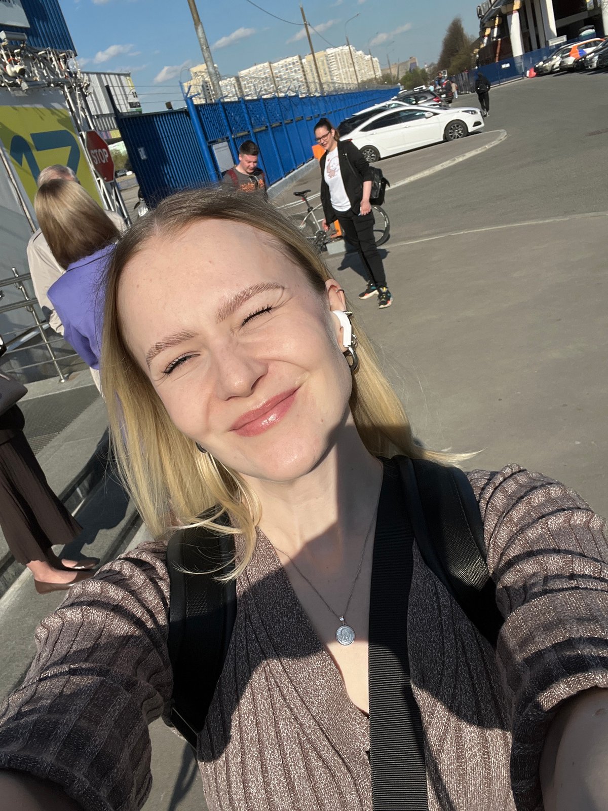 Woman's daily routine documented across Khimki, Russia