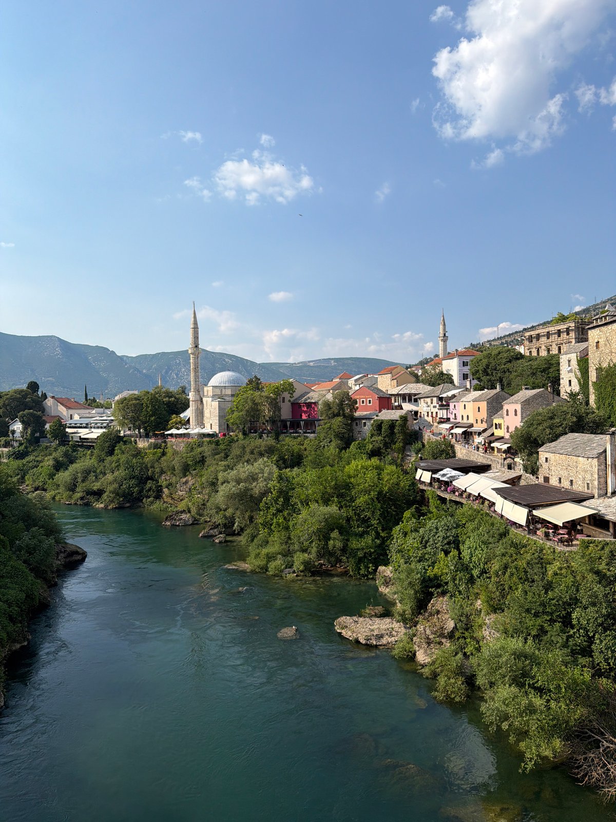 Afternoon at Stari Most: bridge jumps, river life, old city streets