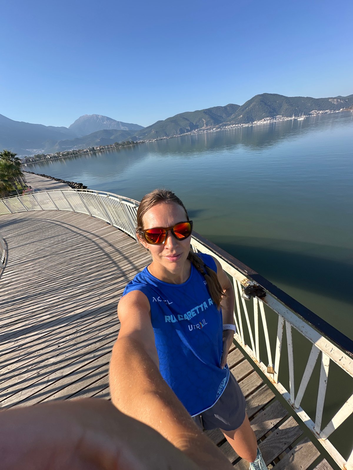 Morning activity along the Fethiye waterfront promenade