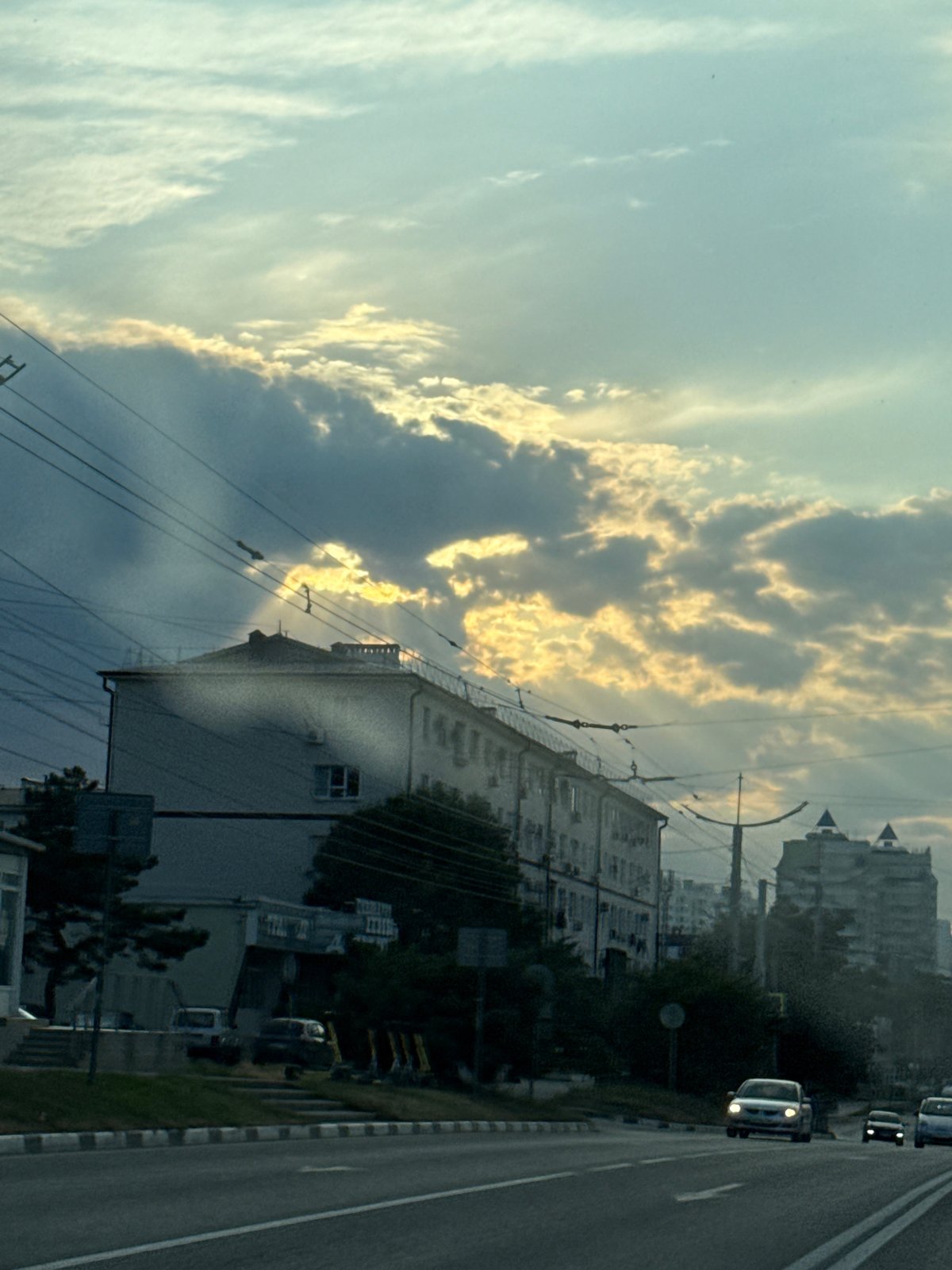 Lazy cat on a railing, Novorossiysk afternoon