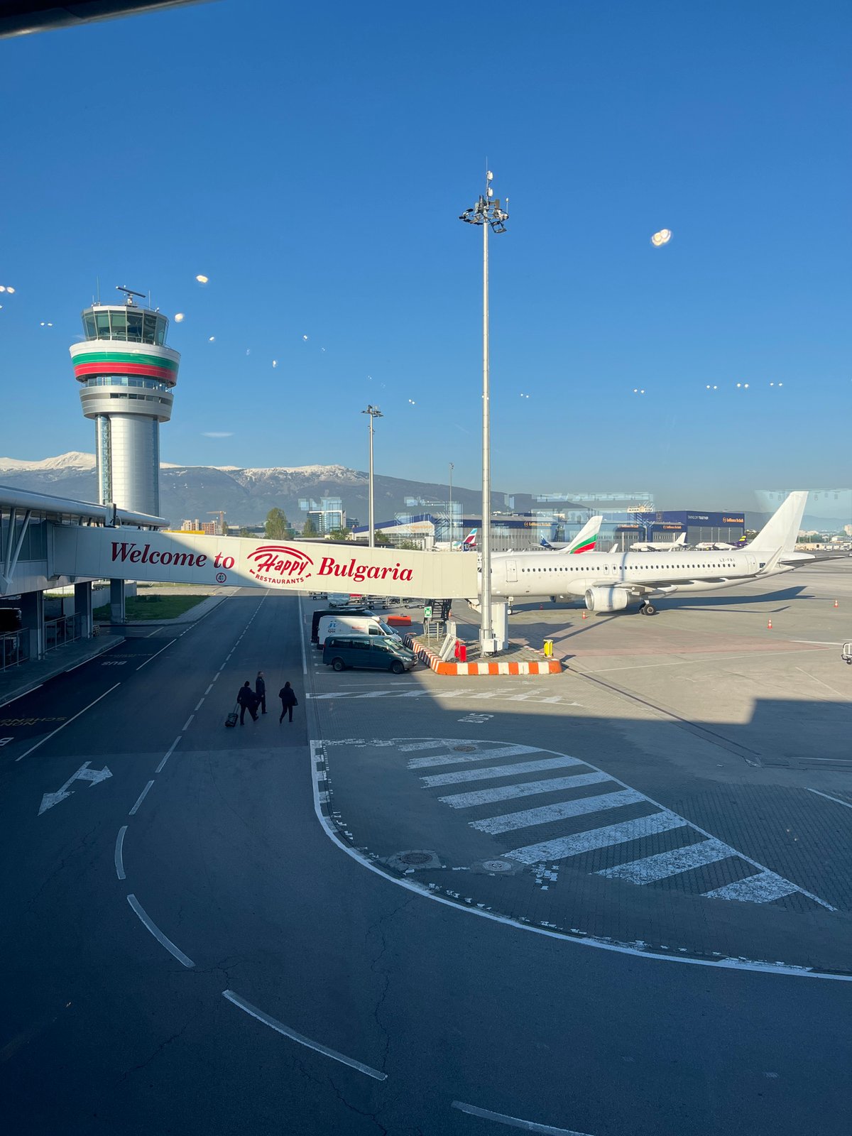Early morning scenes captured at Sofia Airport terminal