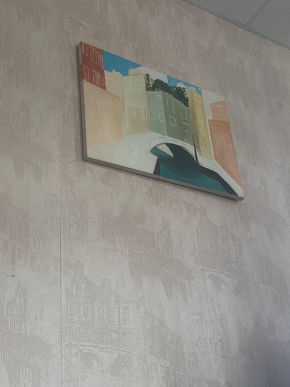 Television drama and canal art in Saint Petersburg apartment