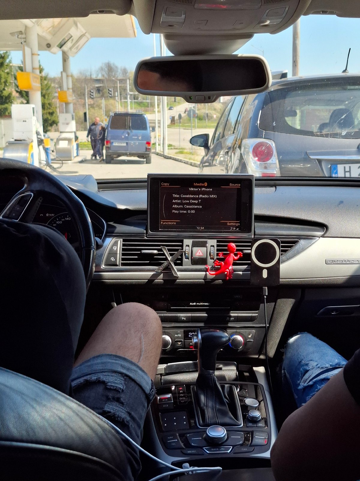 Driver stops at gas station in Veliki Preslav, Bulgaria