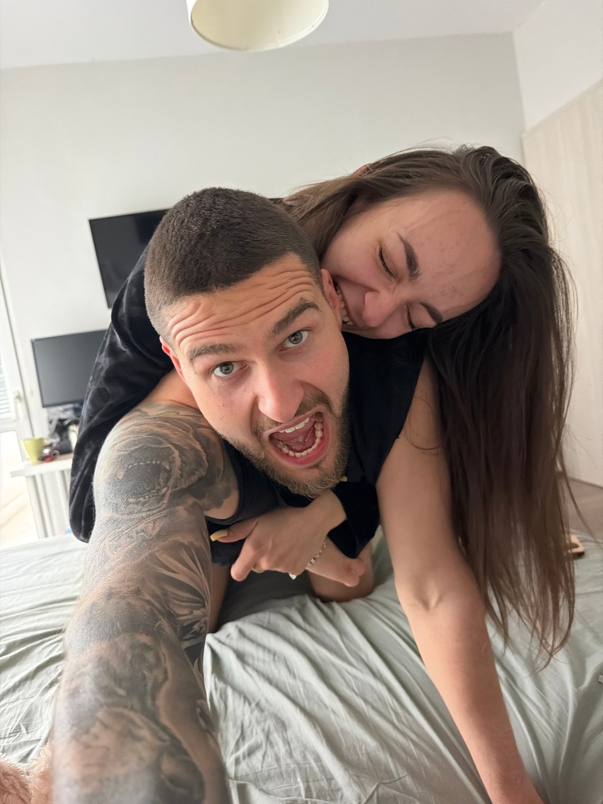 Couple shares intimate moments during morning in Sofia