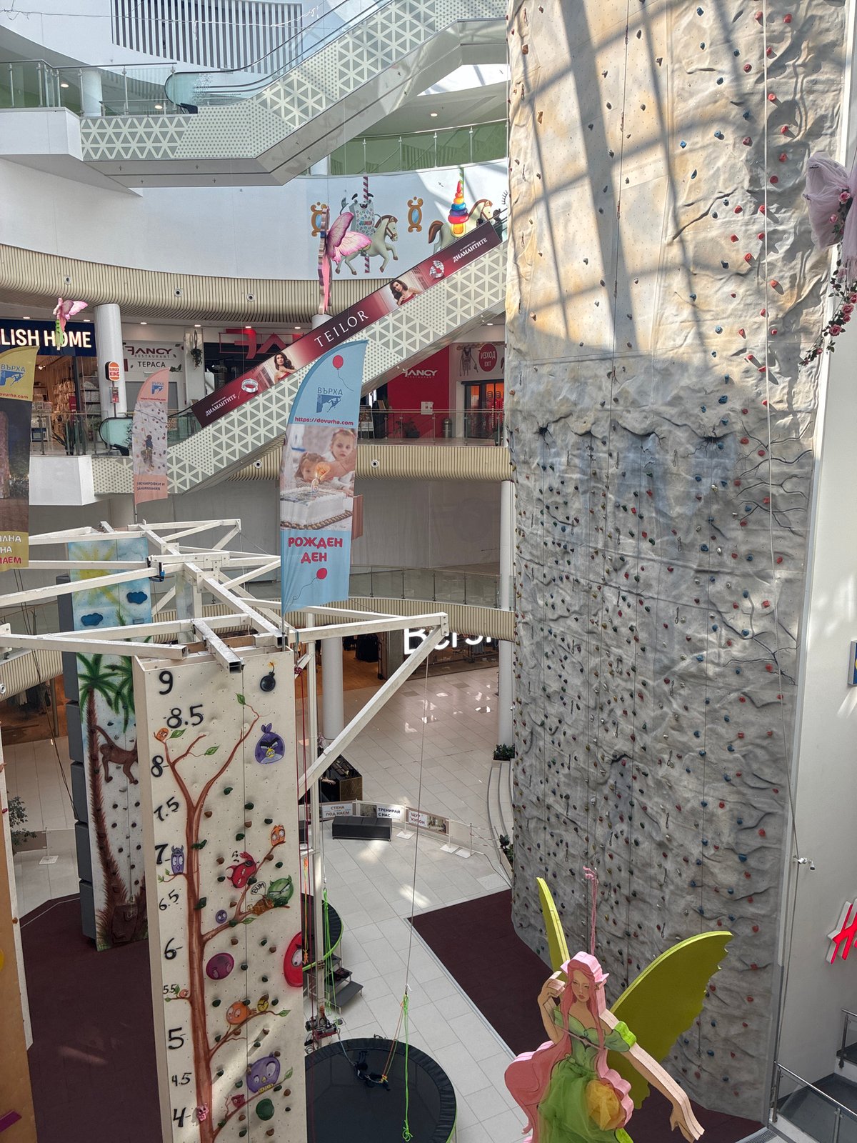 Interior of multi-level commercial space photographed in Plovdiv