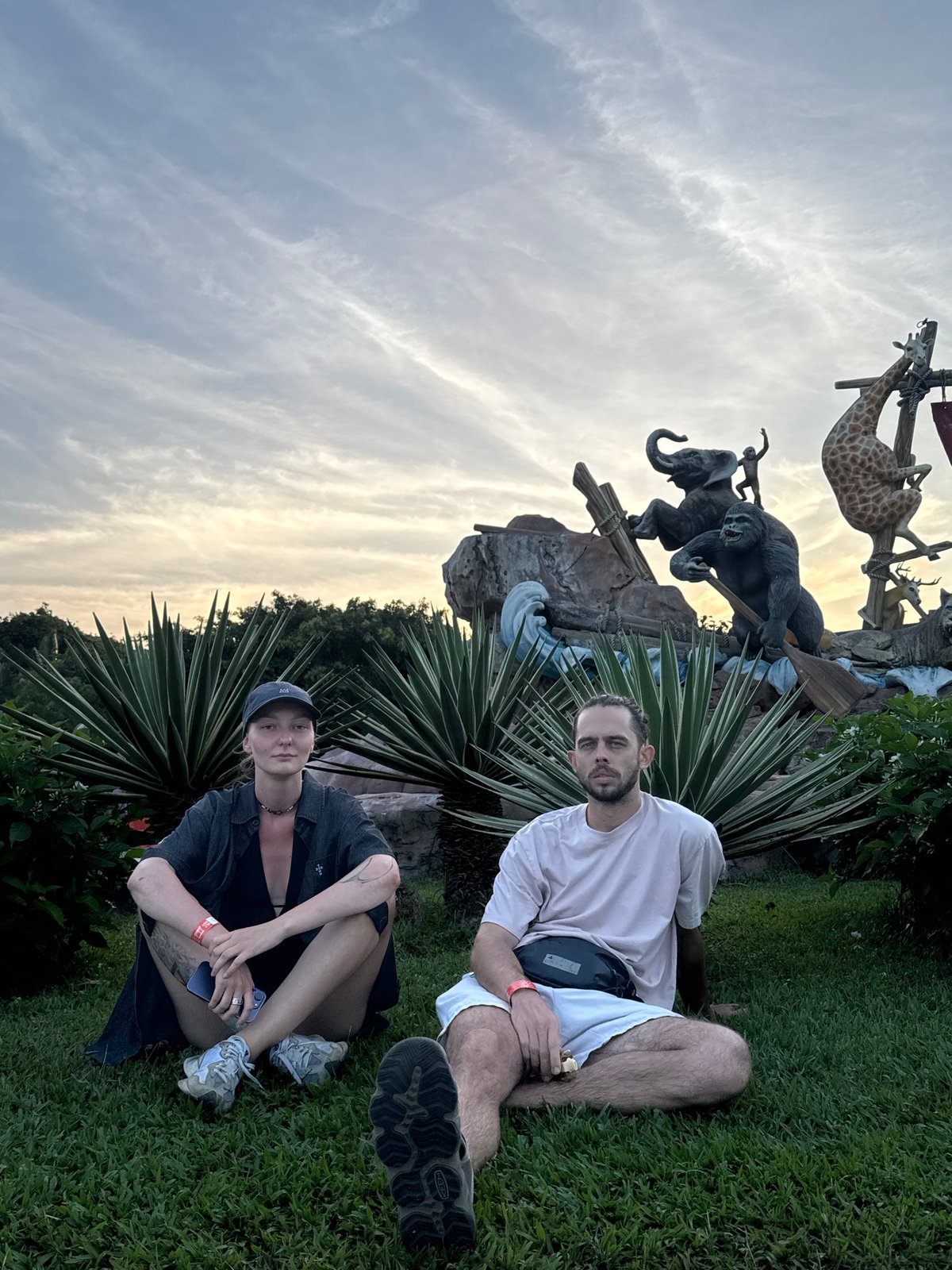 Park visitors enjoy decorative displays in Đà Nẵng