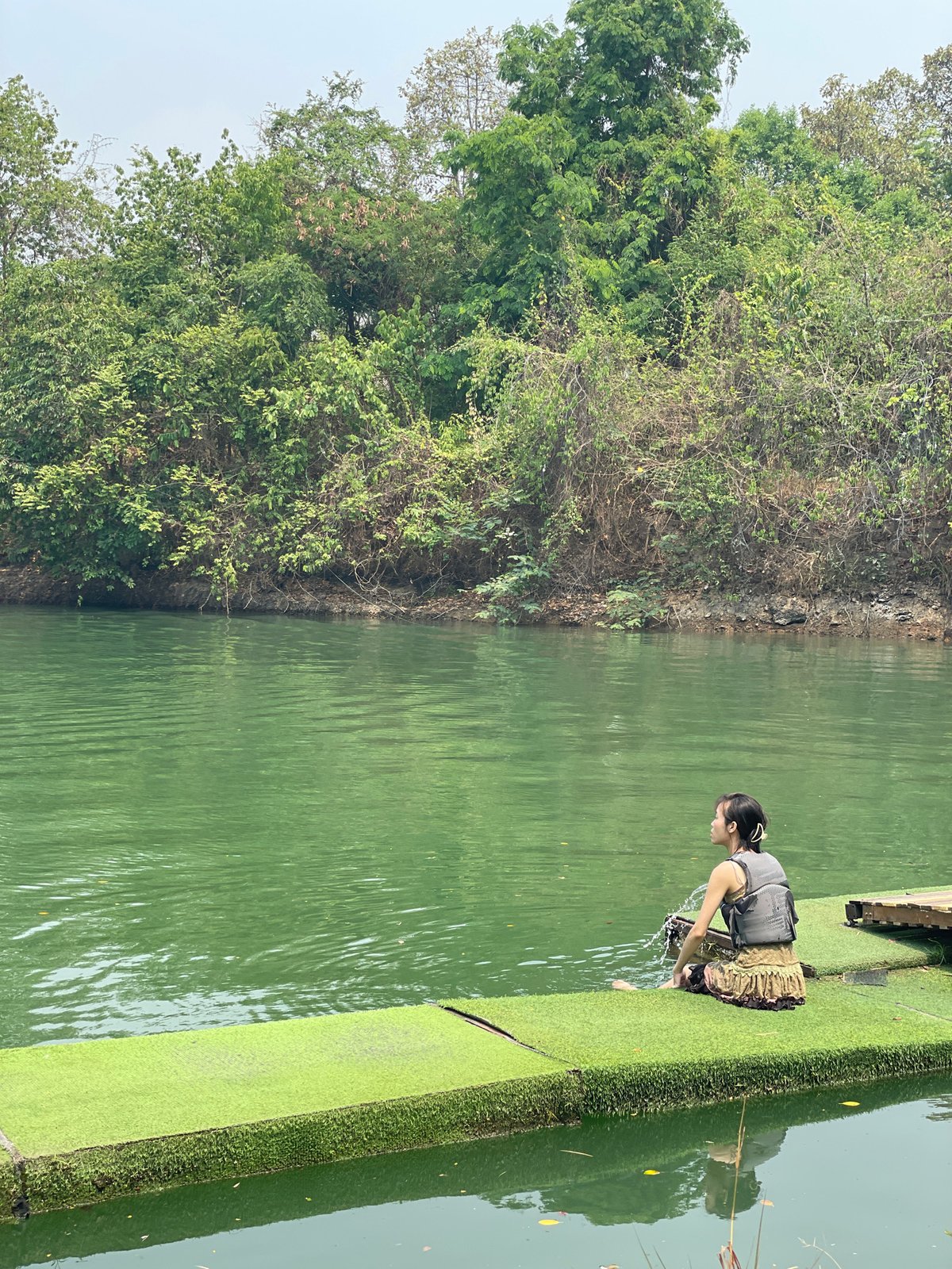 Morning wakeboarding session captured at Thailand water sports facility