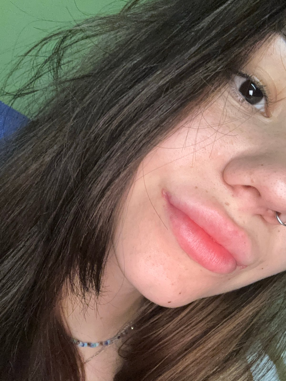 Young woman photographed in casual indoor selfie session, Sofia