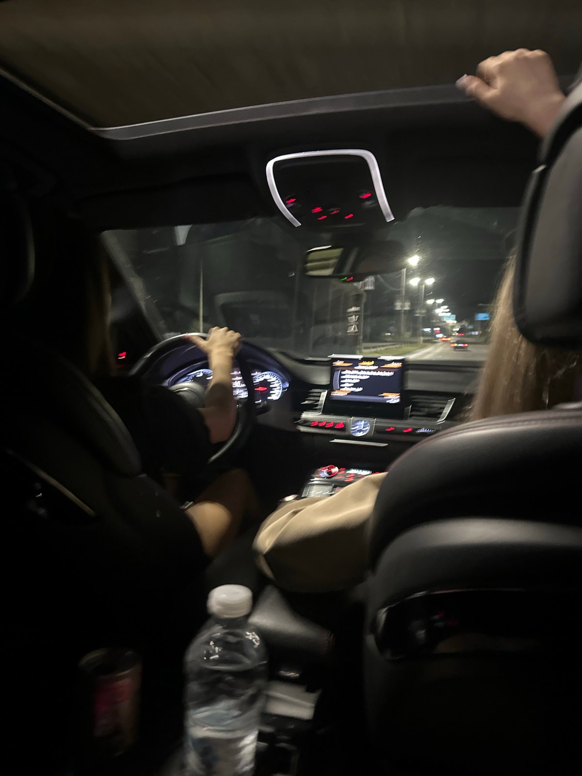 Nighttime drive through Ruse, Bulgaria