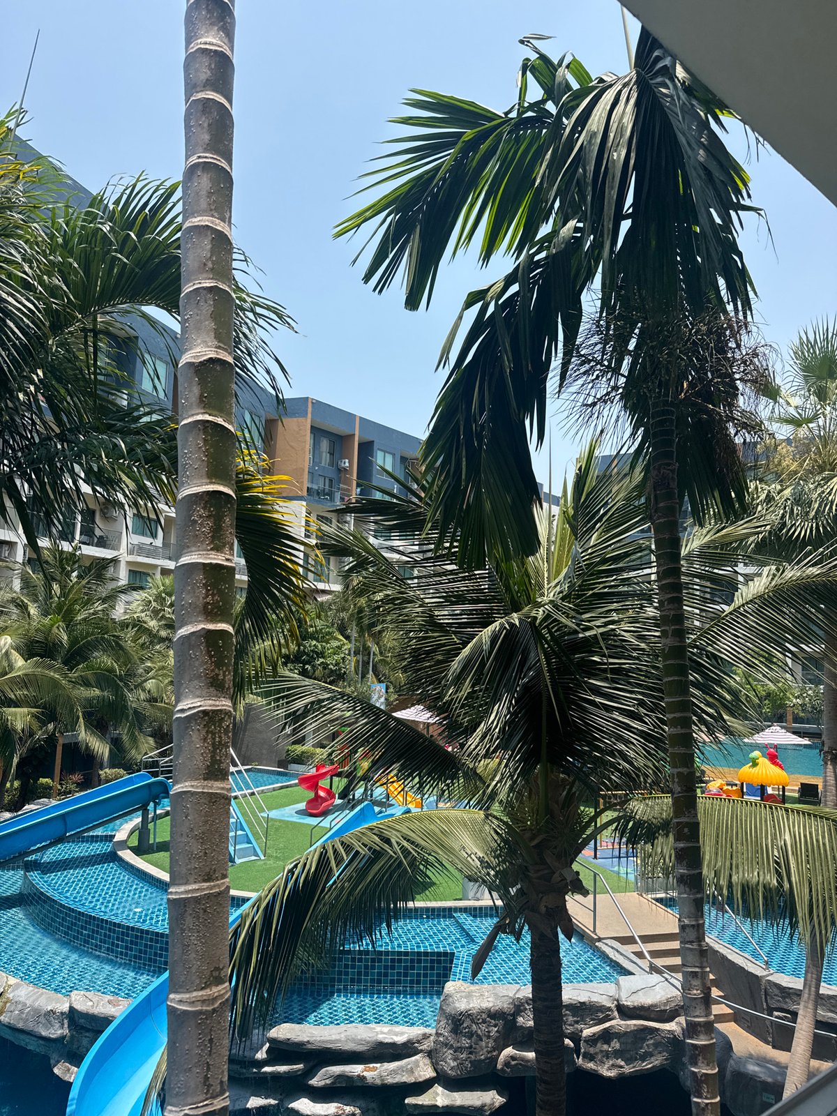 Early morning scenes captured at Pattaya hotel balcony