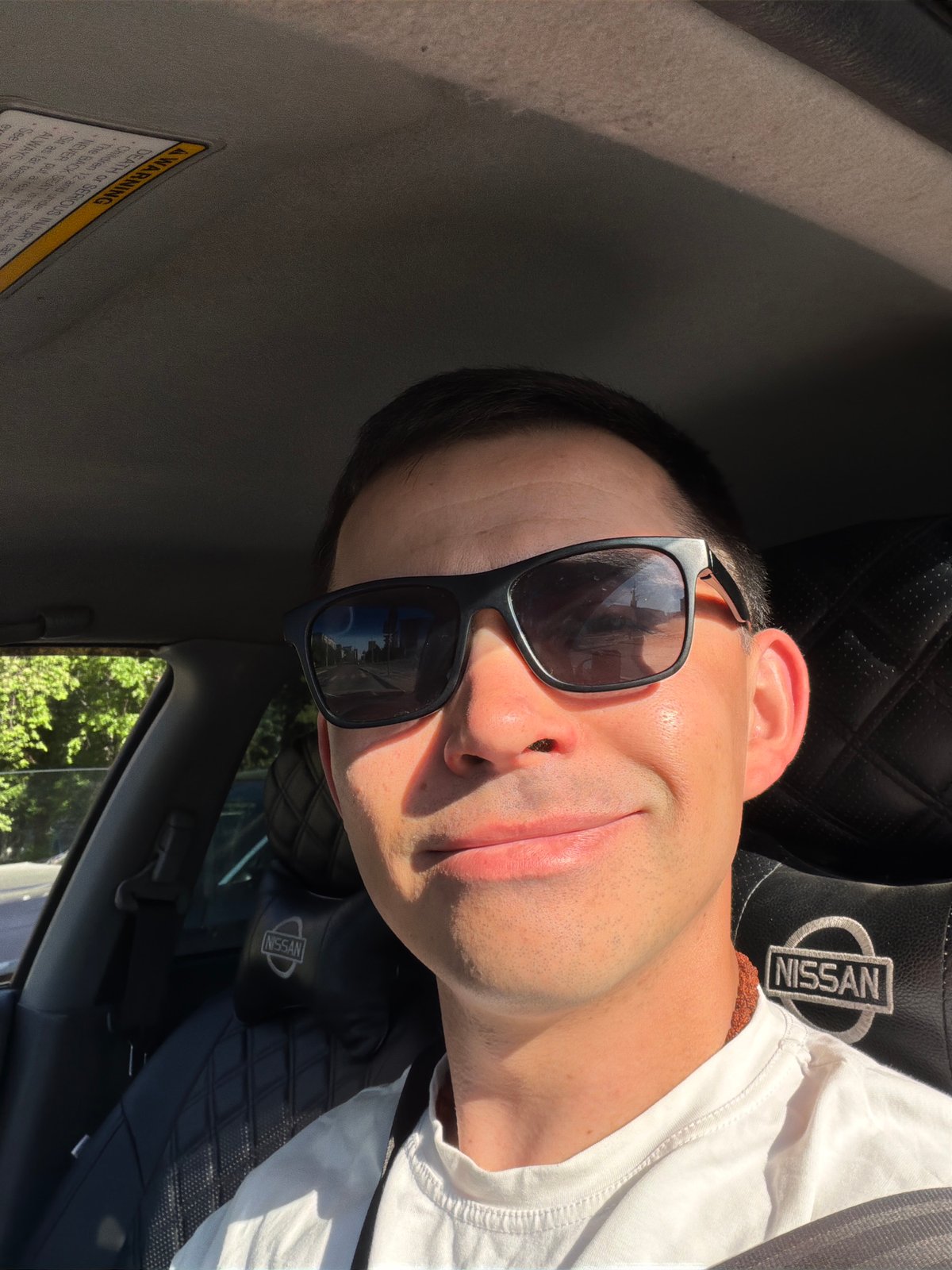 Man photographed in car during early morning in Izhevsk