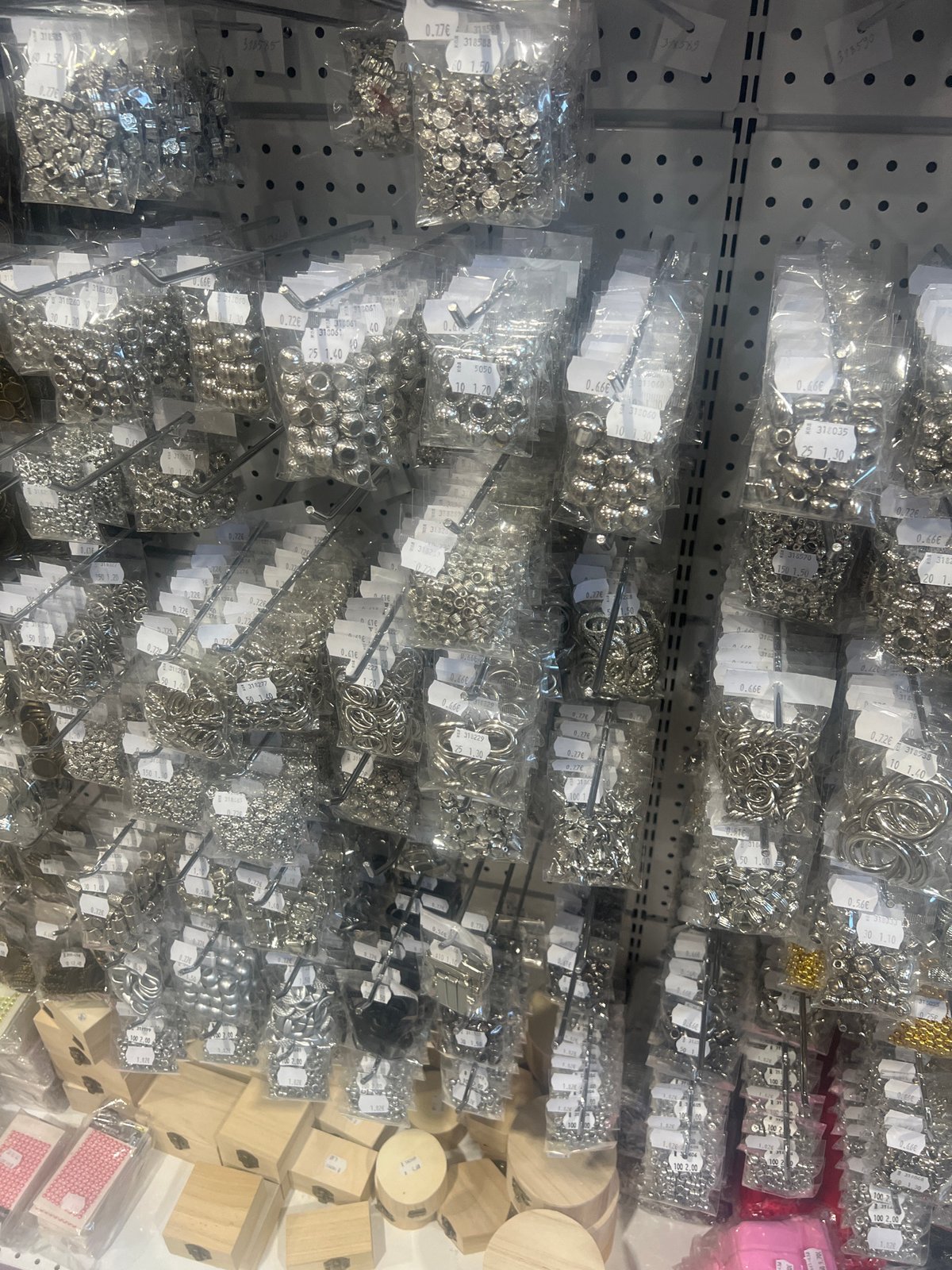 Craft store browsing session documented in Burgas, Bulgaria