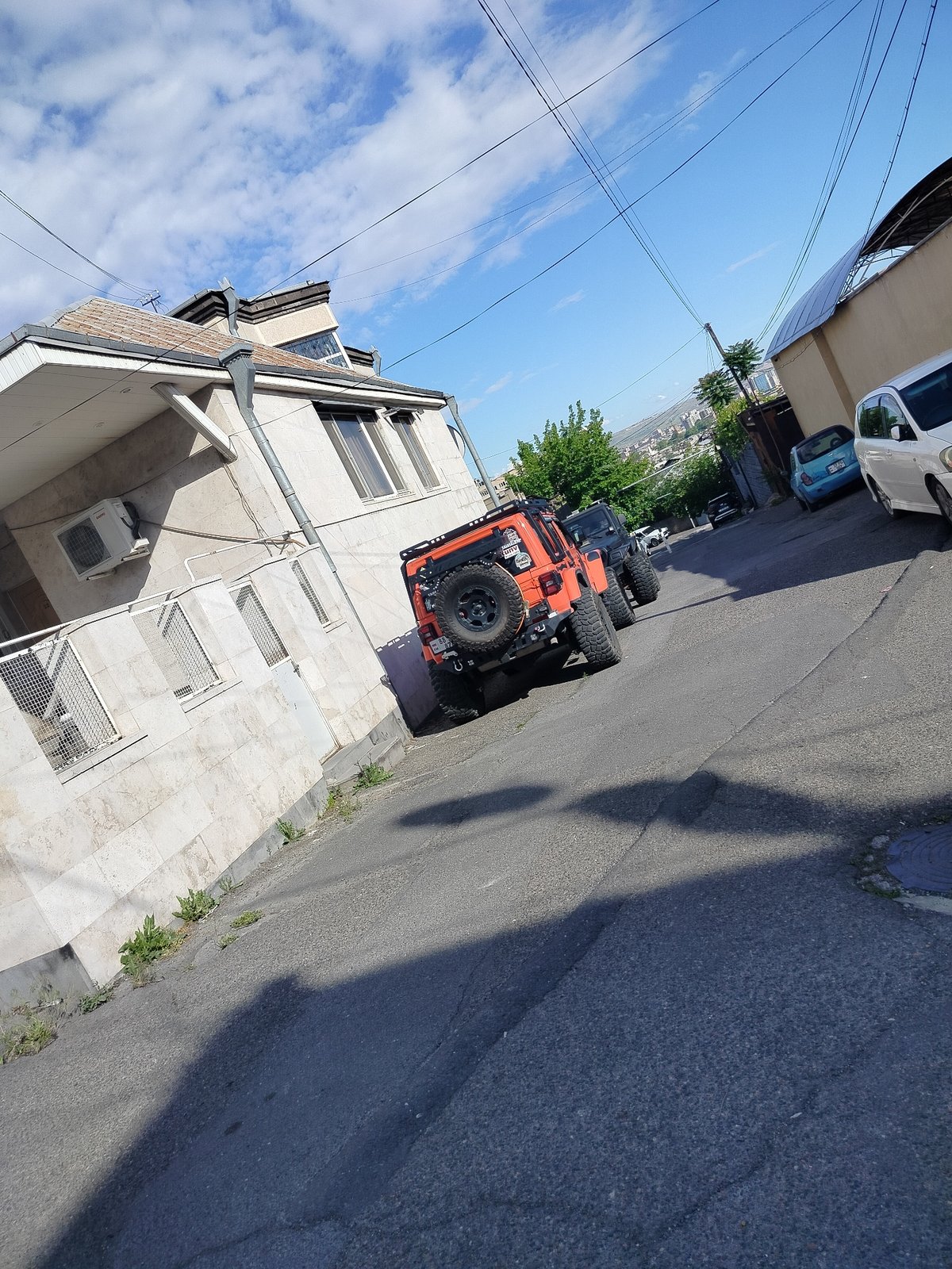 Ordinary street life documented in Yerevan neighborhood