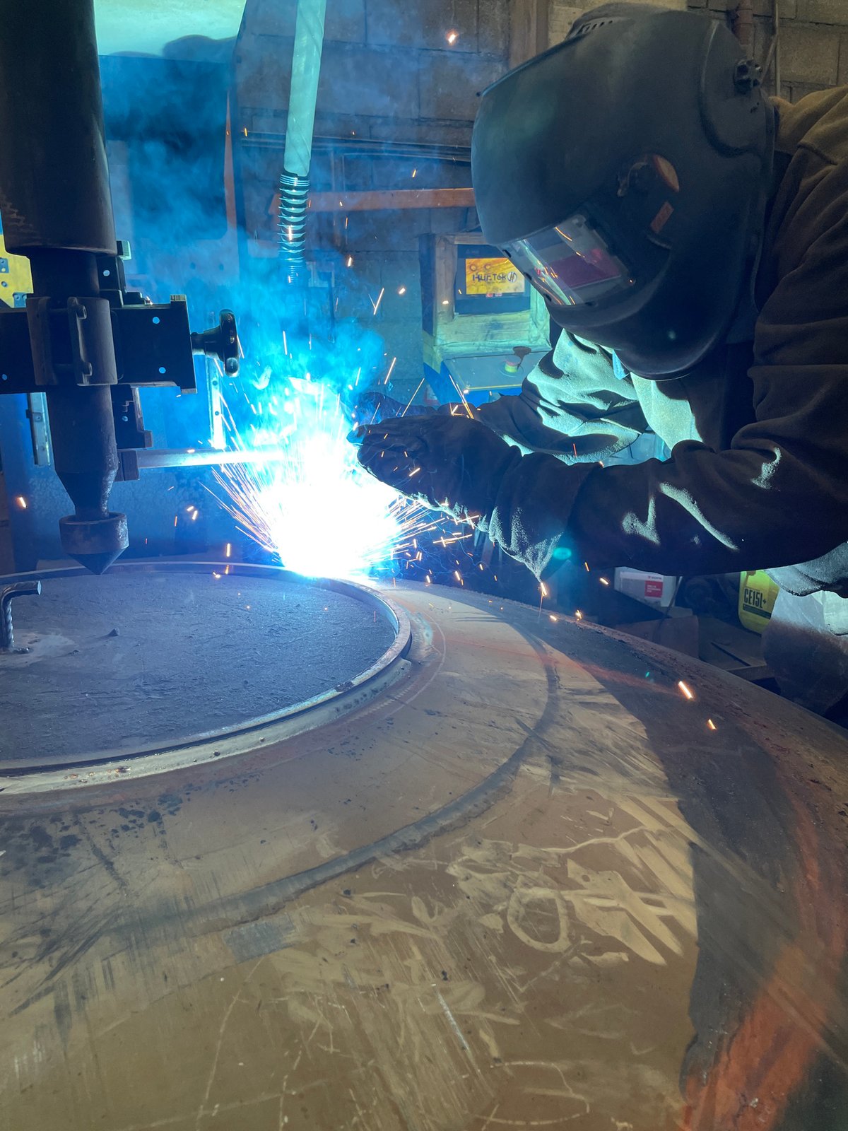 Early morning welding work observed in Zaljevo, Montenegro