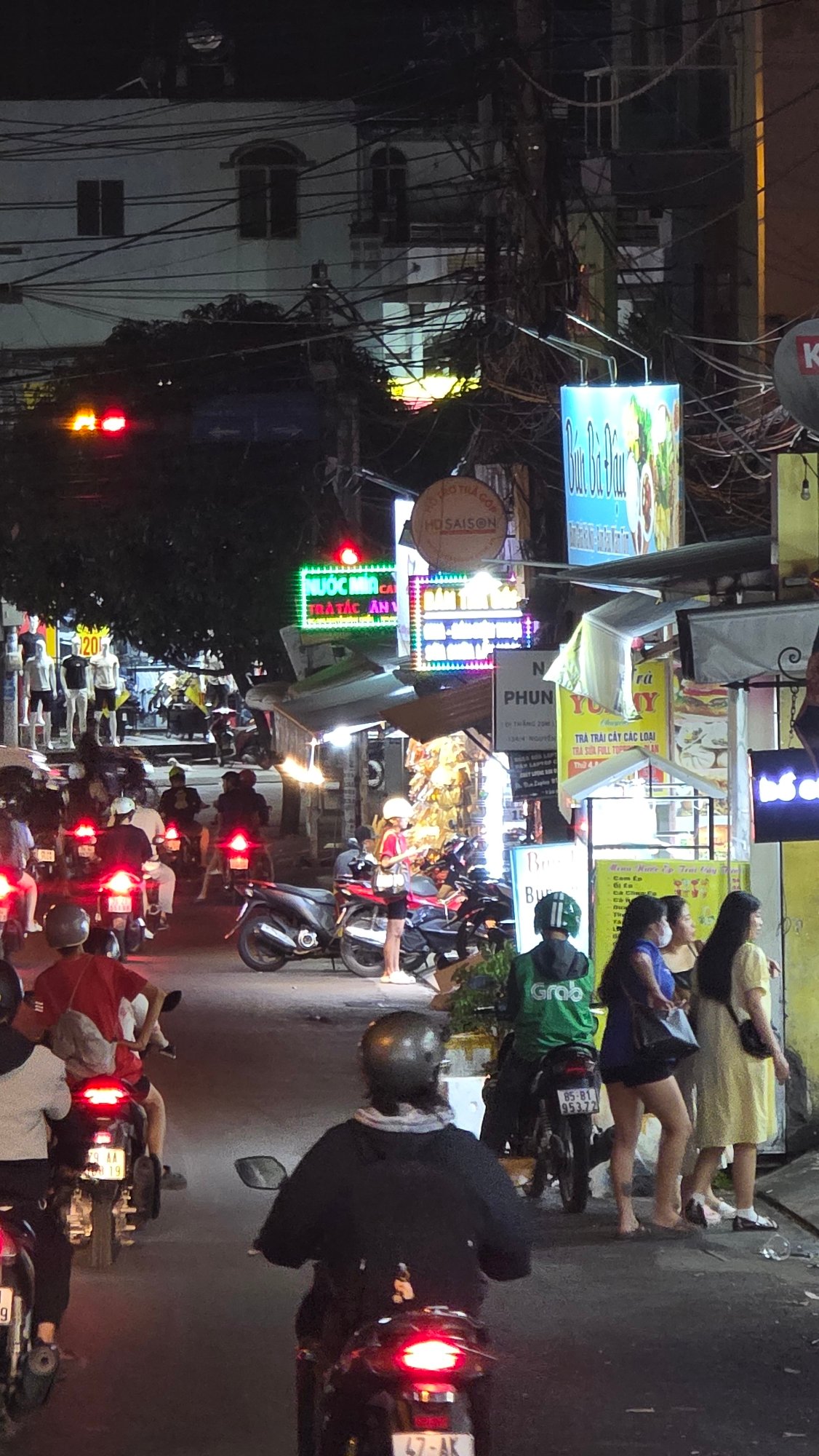 Evening street activity captured in Bắc Nha Trang Vietnam