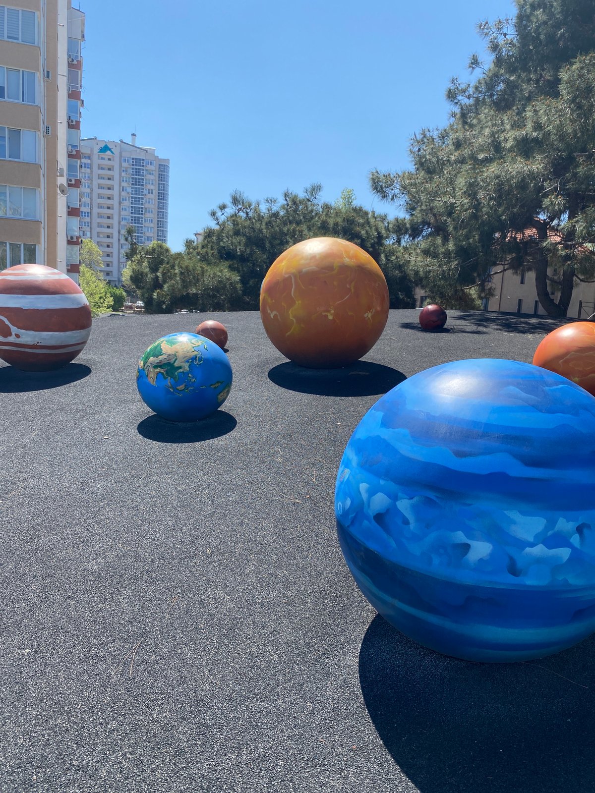 Solar system playground models documented in Sevastopol park