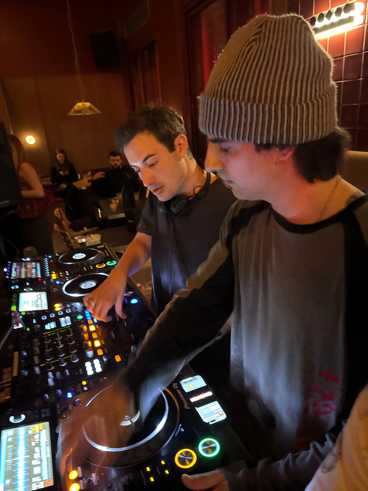 DJ performs at London club venue Friday evening