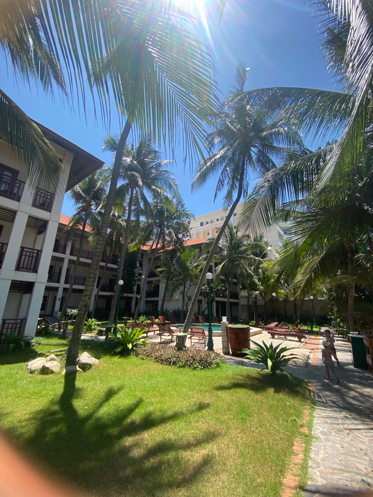 Lazy beach resort morning on the Vietnamese coast