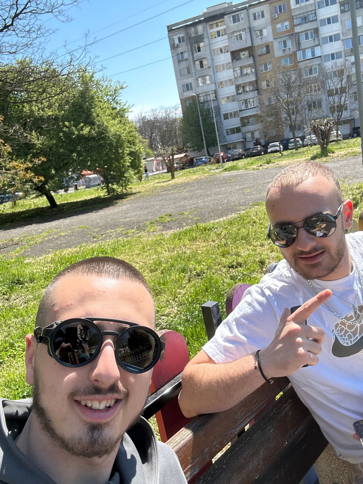 Multiple selfies captured in sunny Burgas, Bulgaria