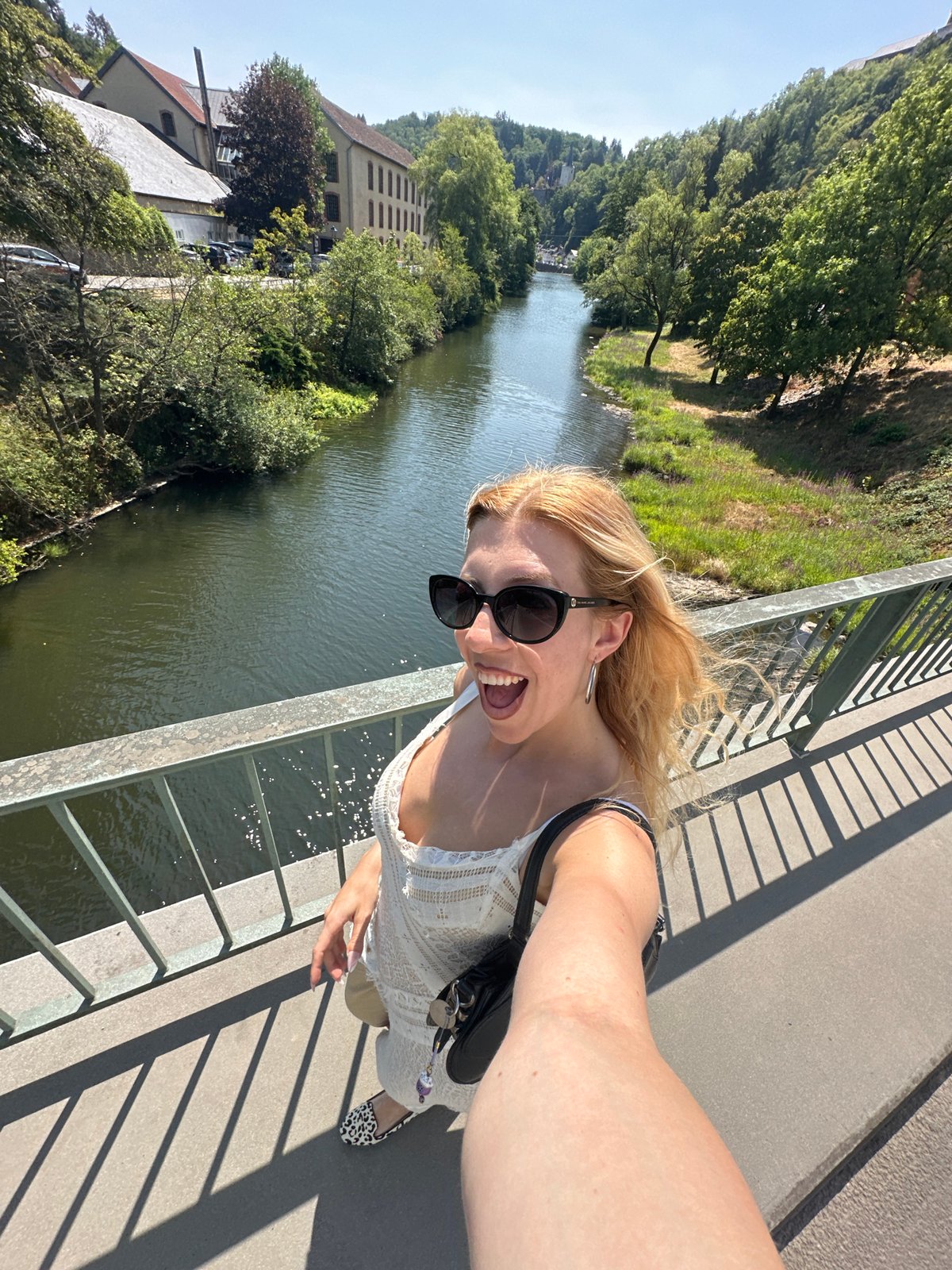 Summer morning in Vianden, castle town on the Our River