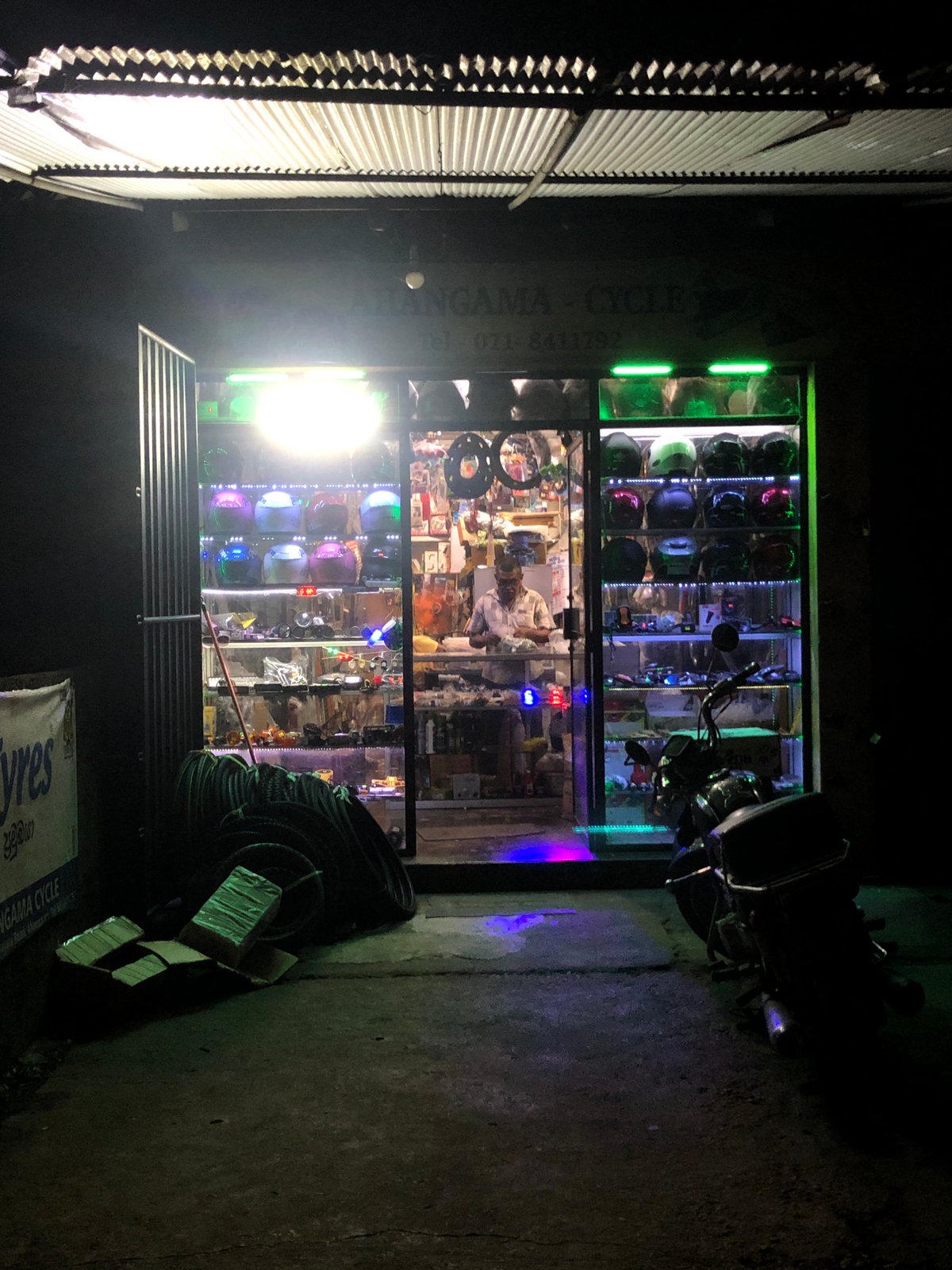 Street scenes captured in Ahangama, Sri Lanka commercial district