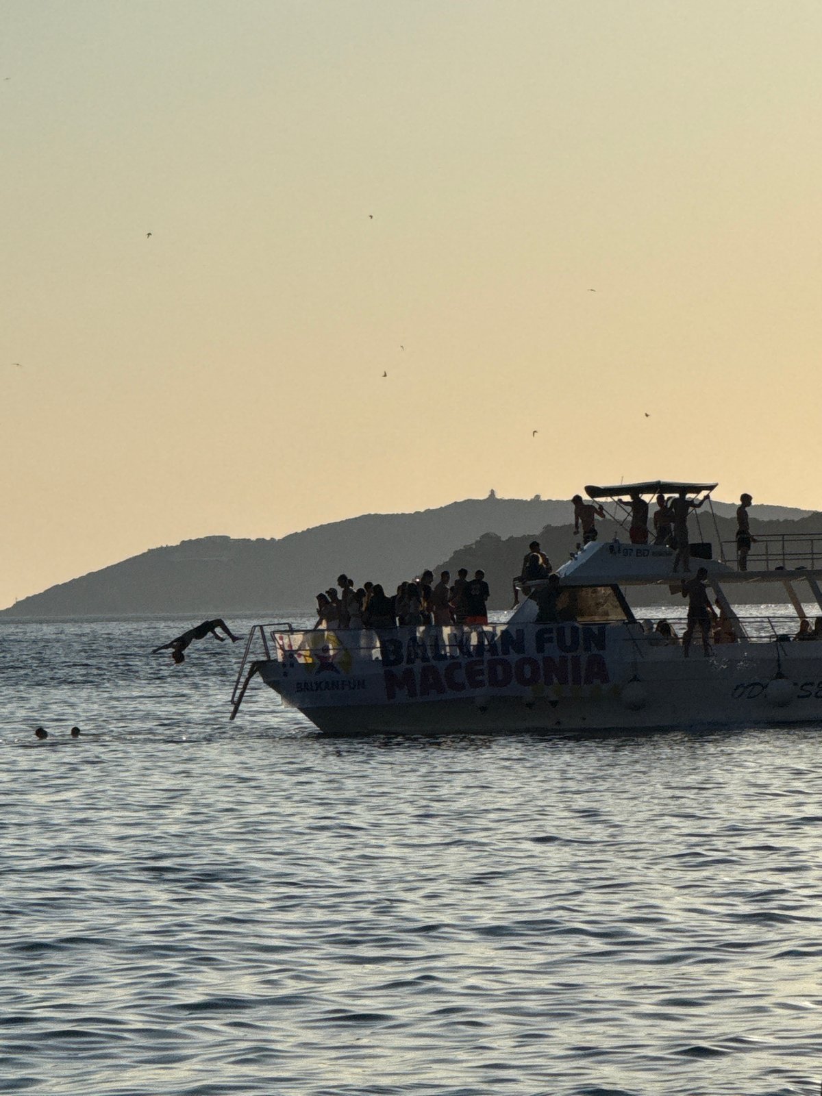 Boat trip and cliff diving off Sveti Stefan's coast