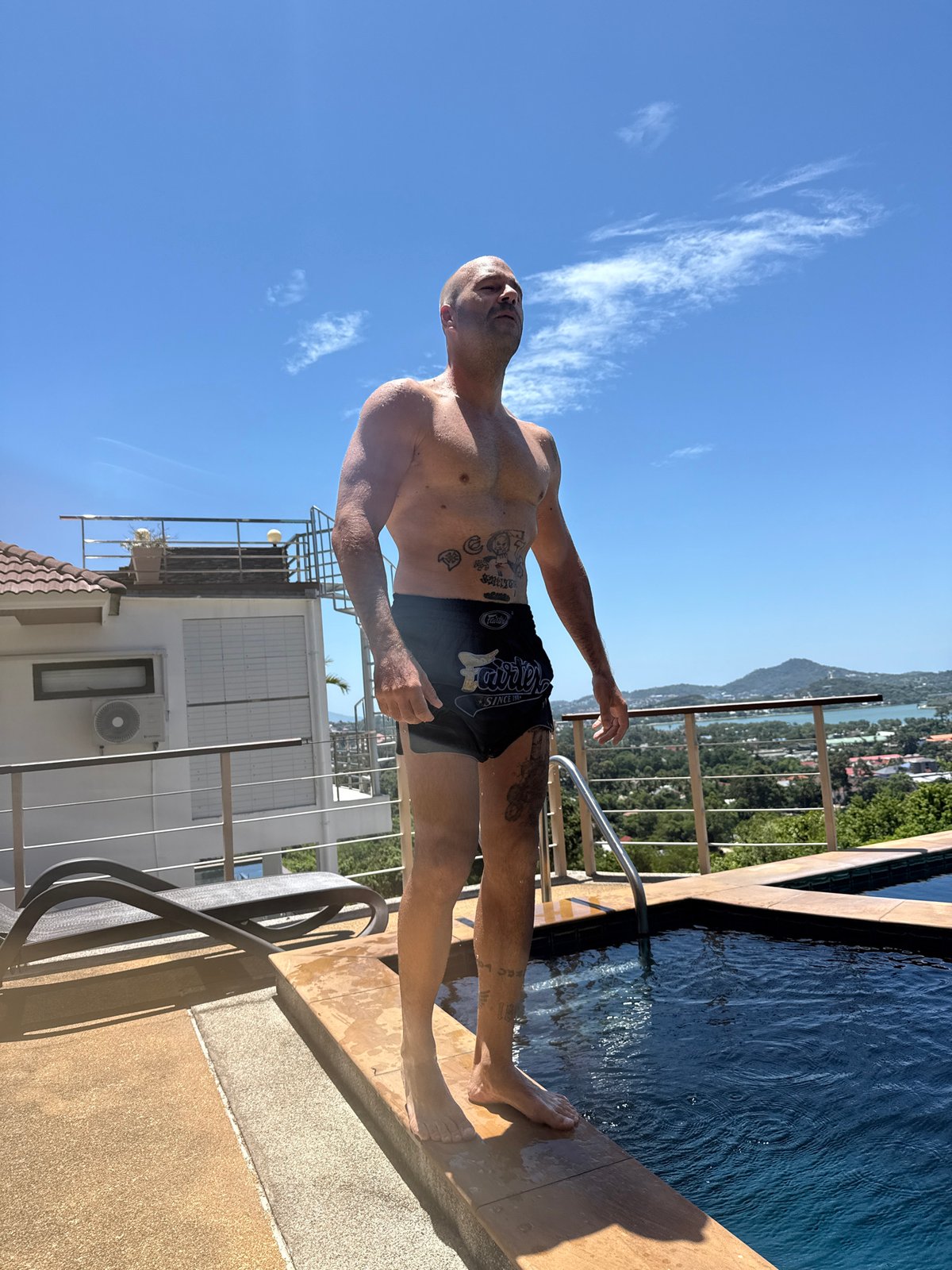 Infinity pool day in Ko Samui with ocean views