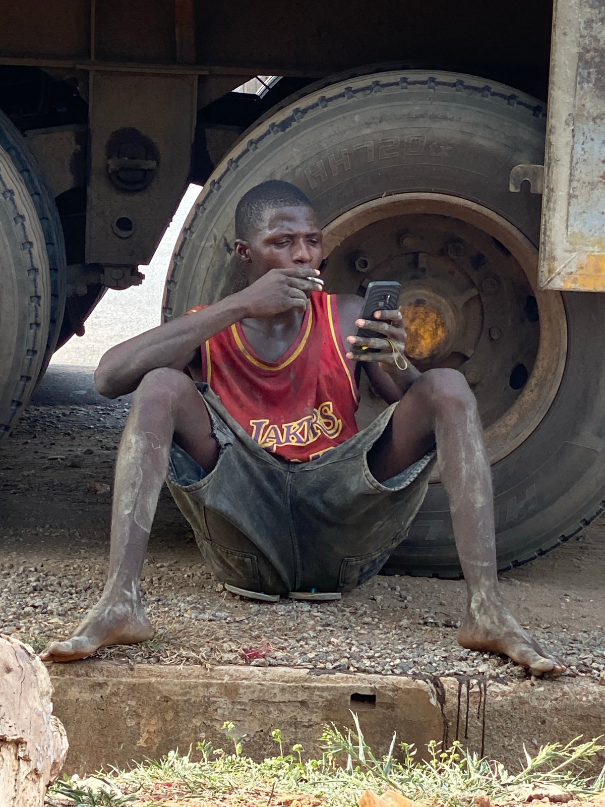 Cement loading operations documented in Adankolo, Nigeria