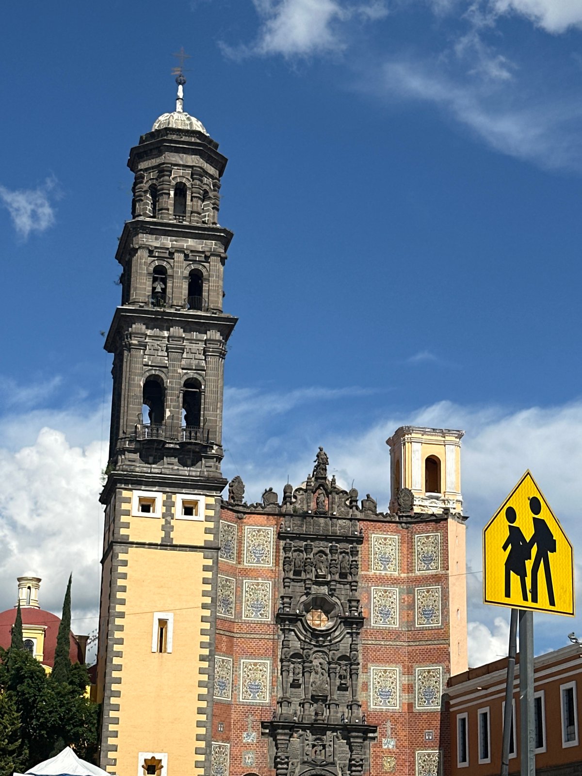 Church of Santo Domingo bell tower in Puebla