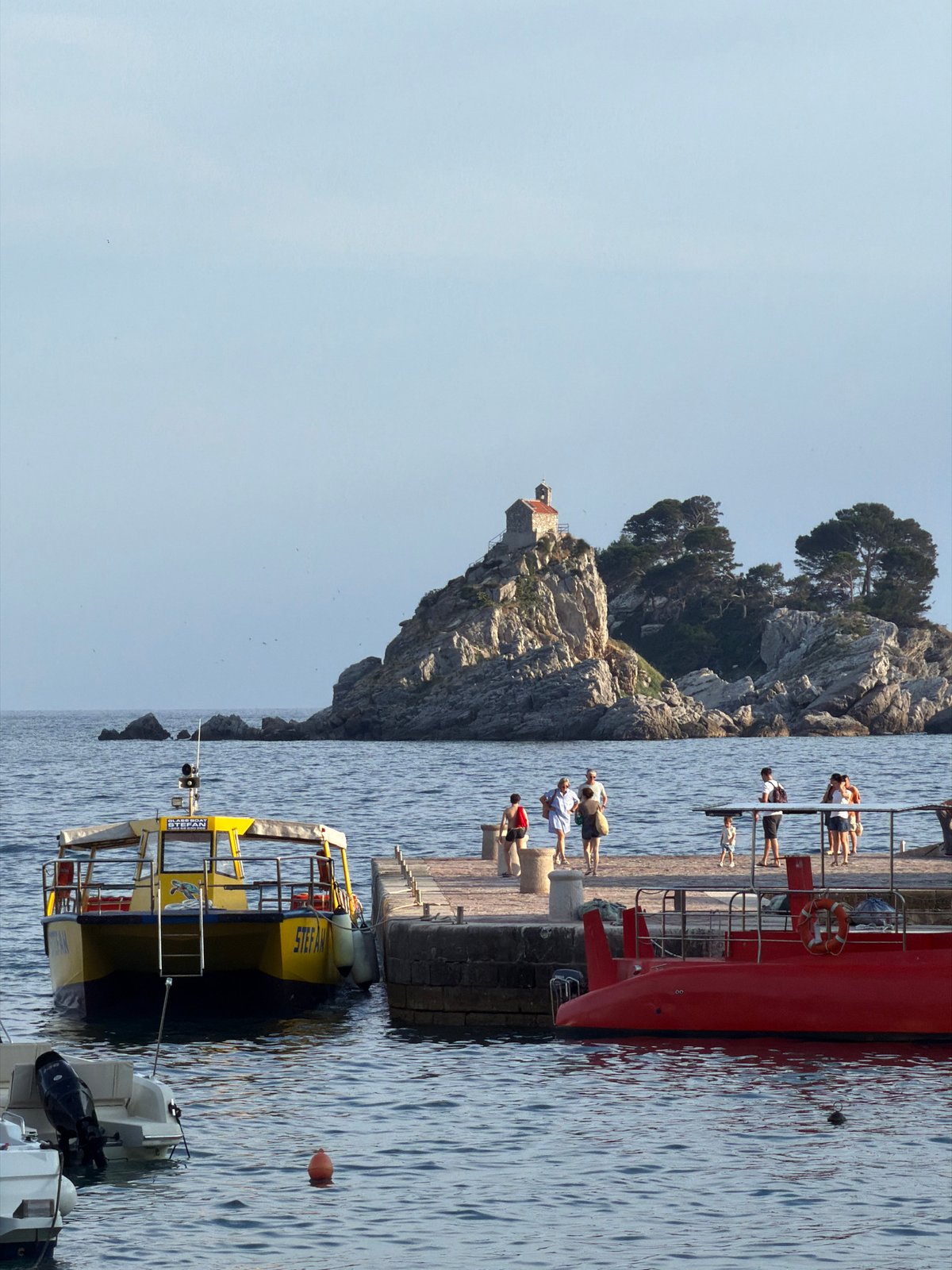 Summer evening captured along Montenegro's Adriatic coast in Petrovac