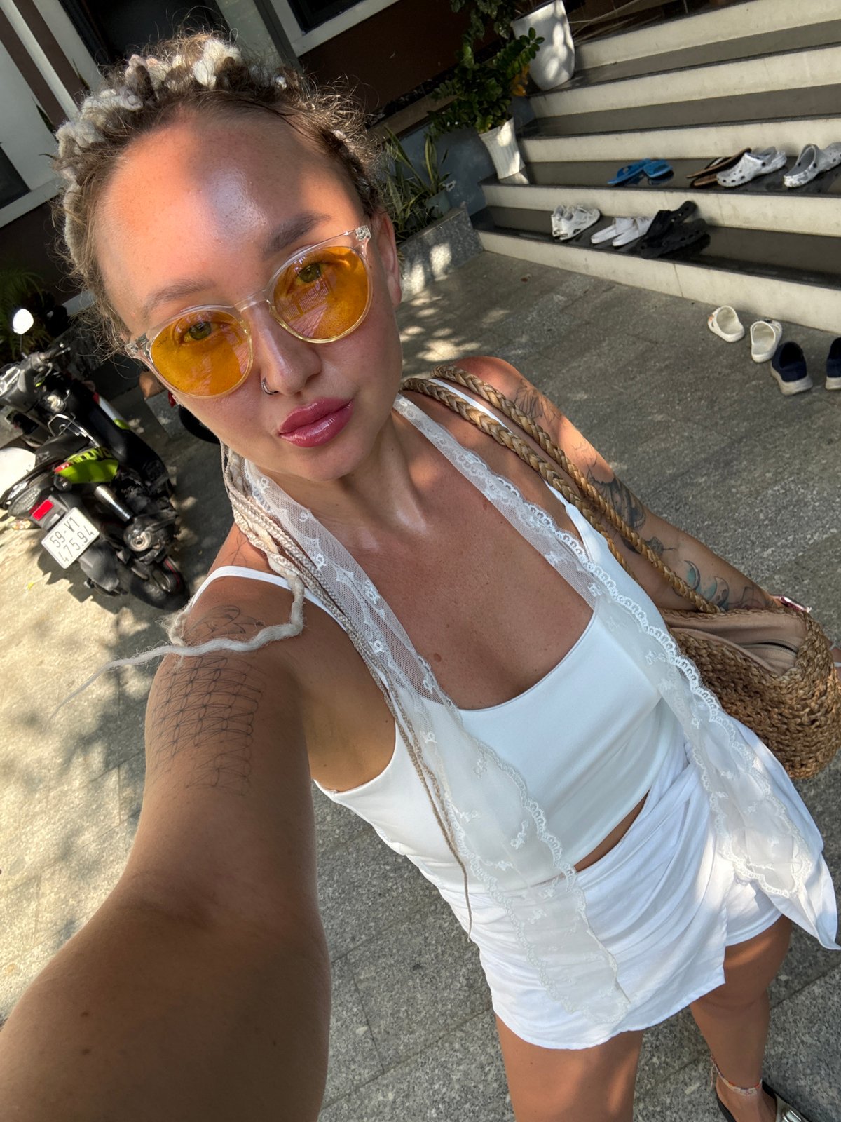 Sun-soaked selfie on the streets of Nha Trang
