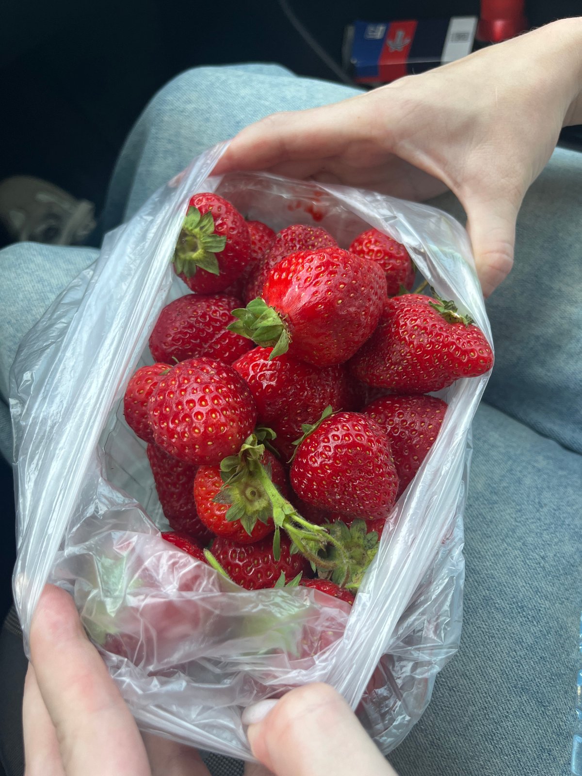 Fresh strawberries collected in Васильево, Russia