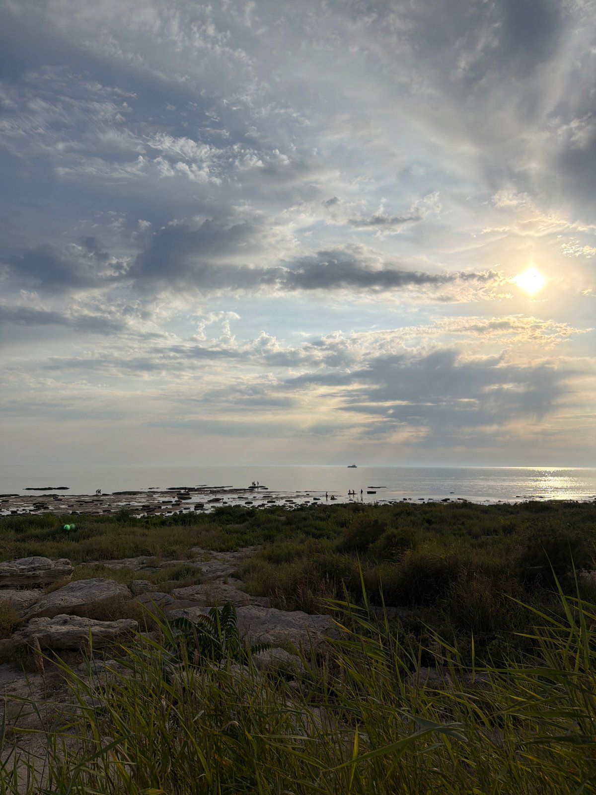 Aktau's Caspian promenade on a hazy summer afternoon