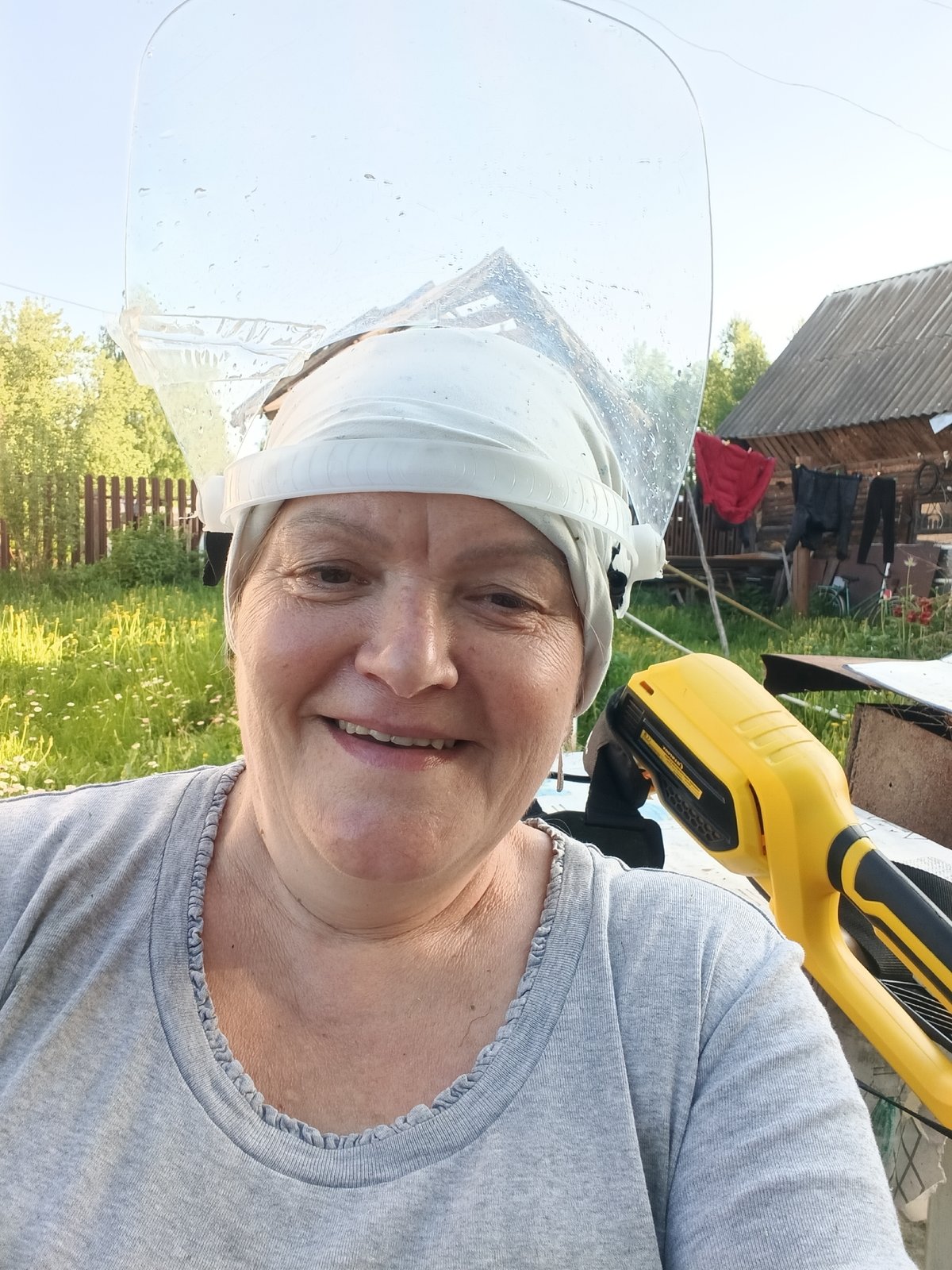 Rural Russian village life documented through garden scenes, homes