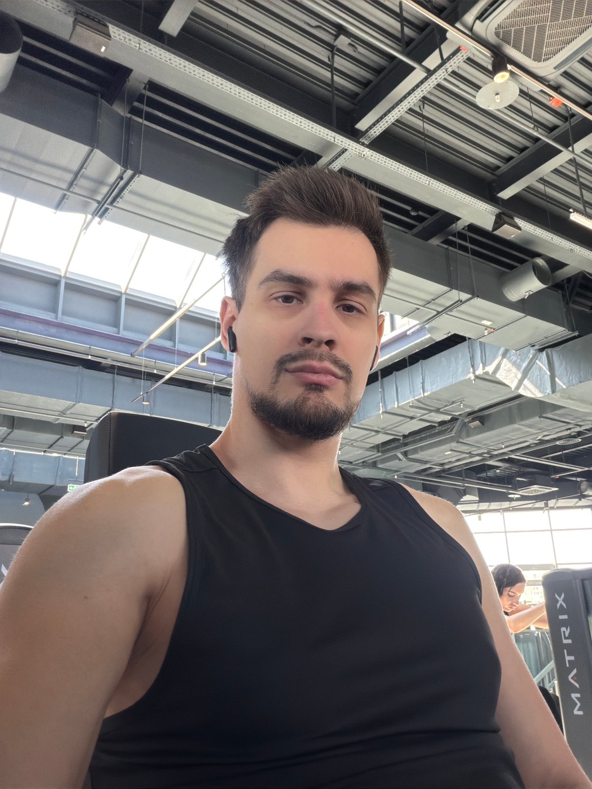 Morning gym workout documented in Krasnoyarsk, Russia