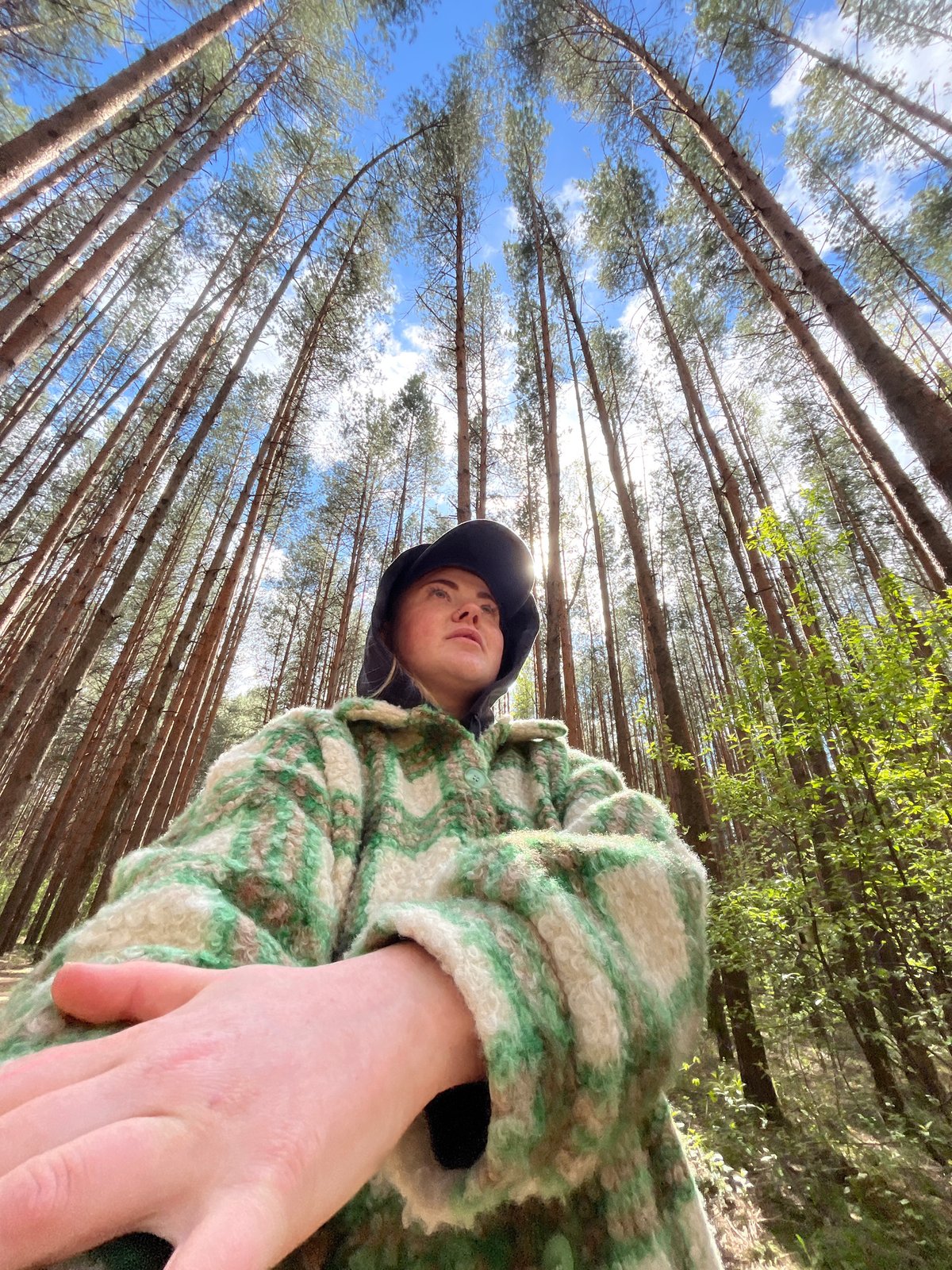 Mother and child enjoy forest outing in Chaikovsky, Russia