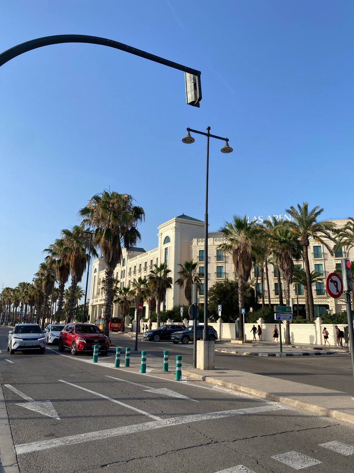 Valencia's beachside promenade on a sunny June evening
