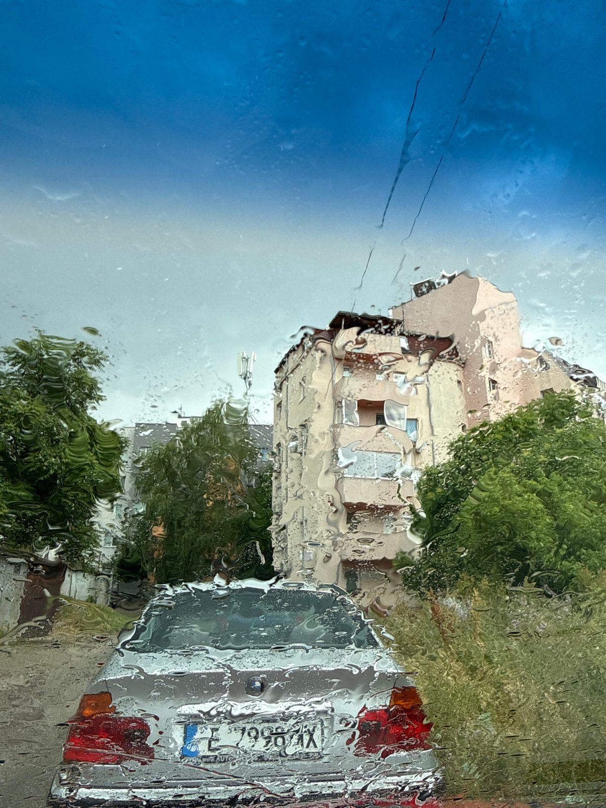 Rainy day life documented in Blagoevgrad, Bulgaria