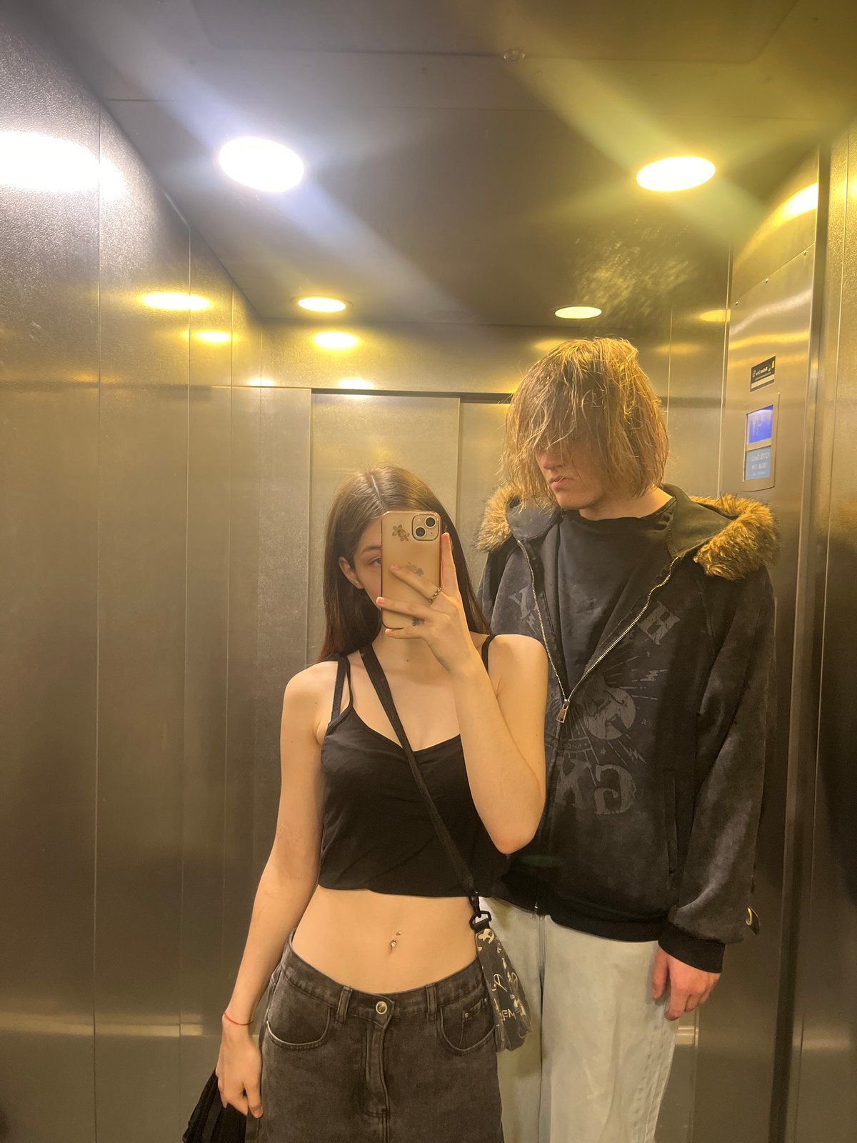 Two young adults spend afternoon together in Saint Petersburg