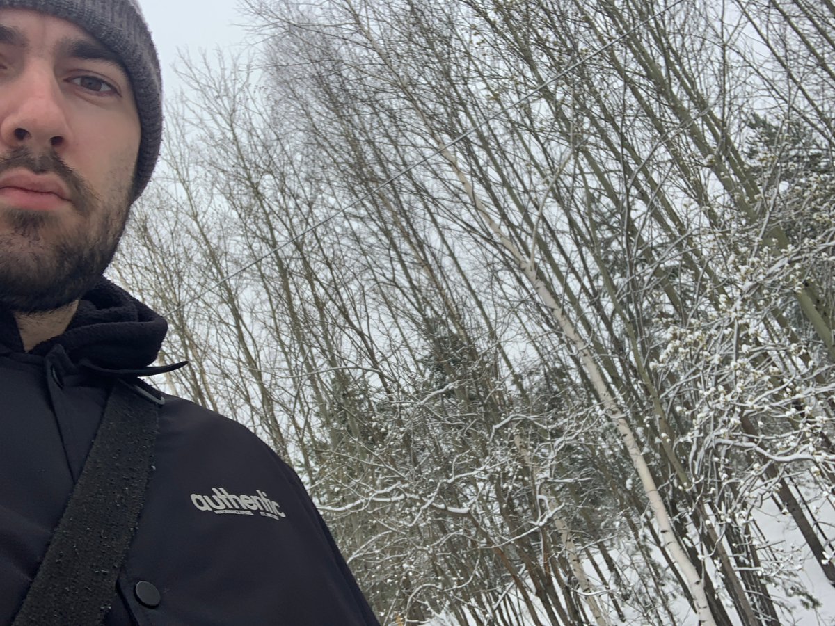 Man documents snowy winter walk in Chaikovsky forest