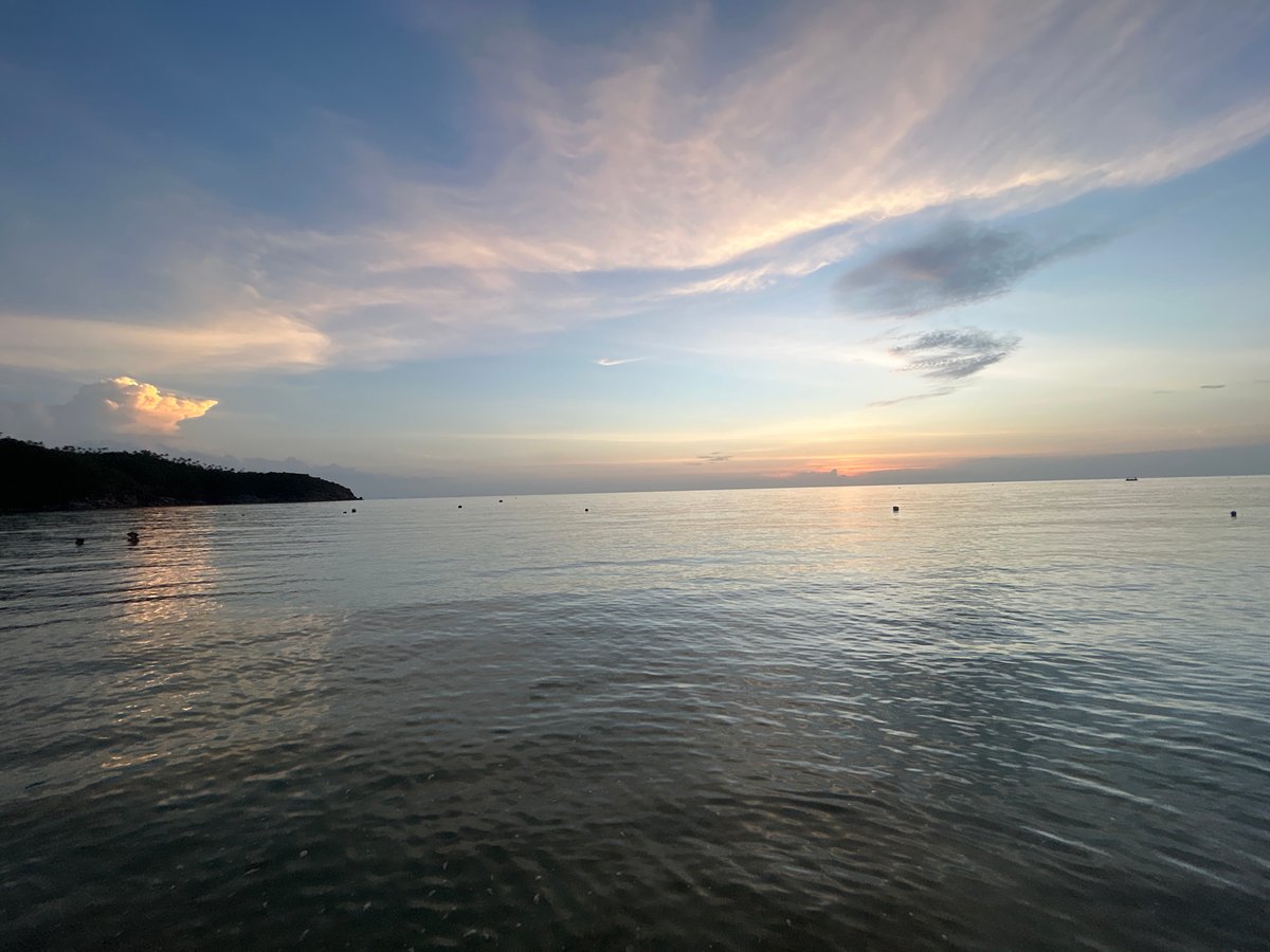 Dusk settles over a quiet Ko Pha-ngan beach
