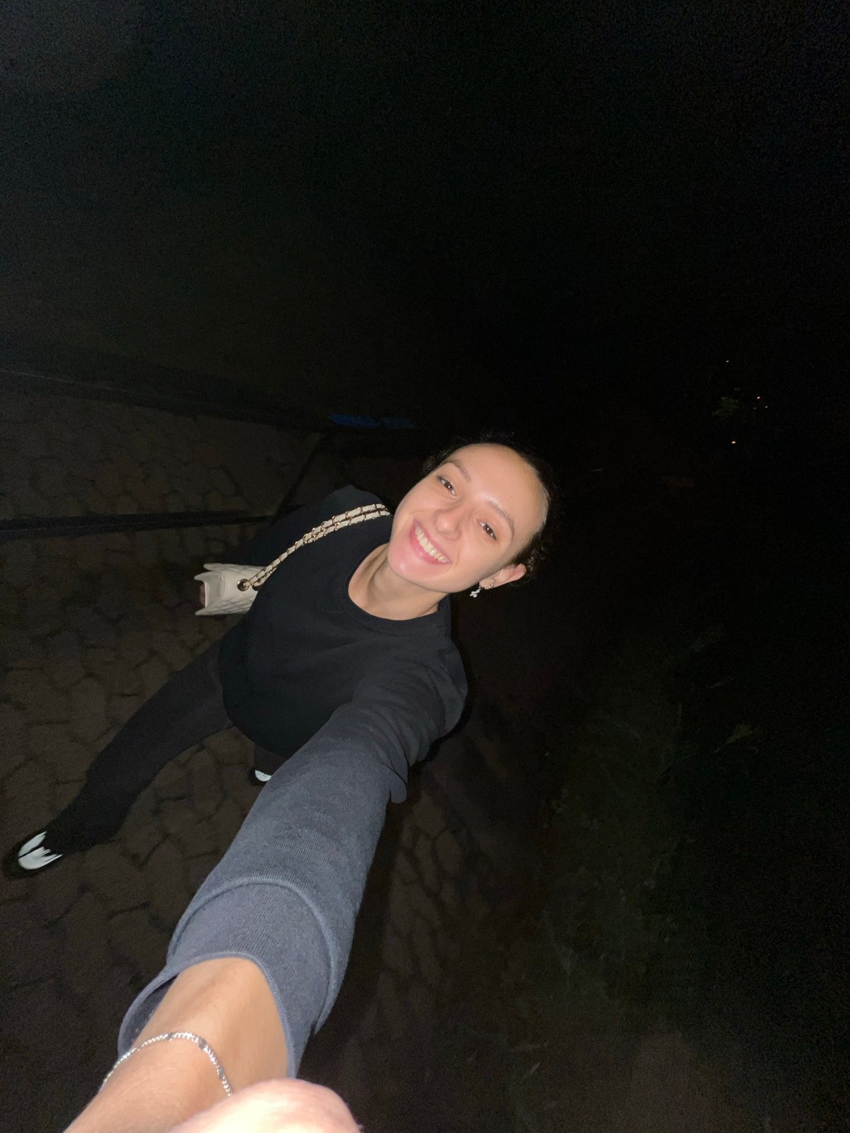 Young woman's nighttime outing documented in Saarbrücken, Germany