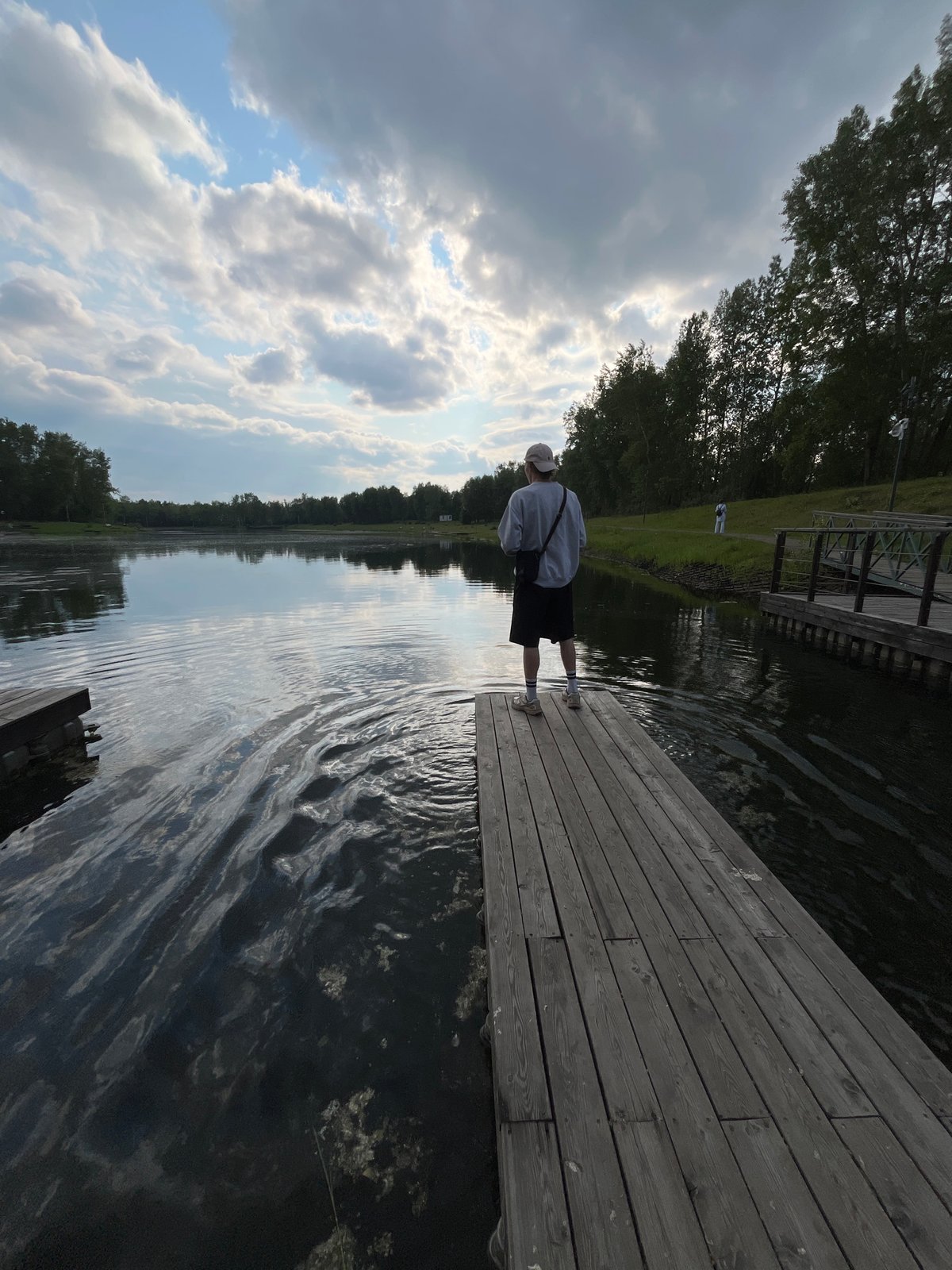 Ducks, docks, and a quiet Krasnoyarsk waterfront morning