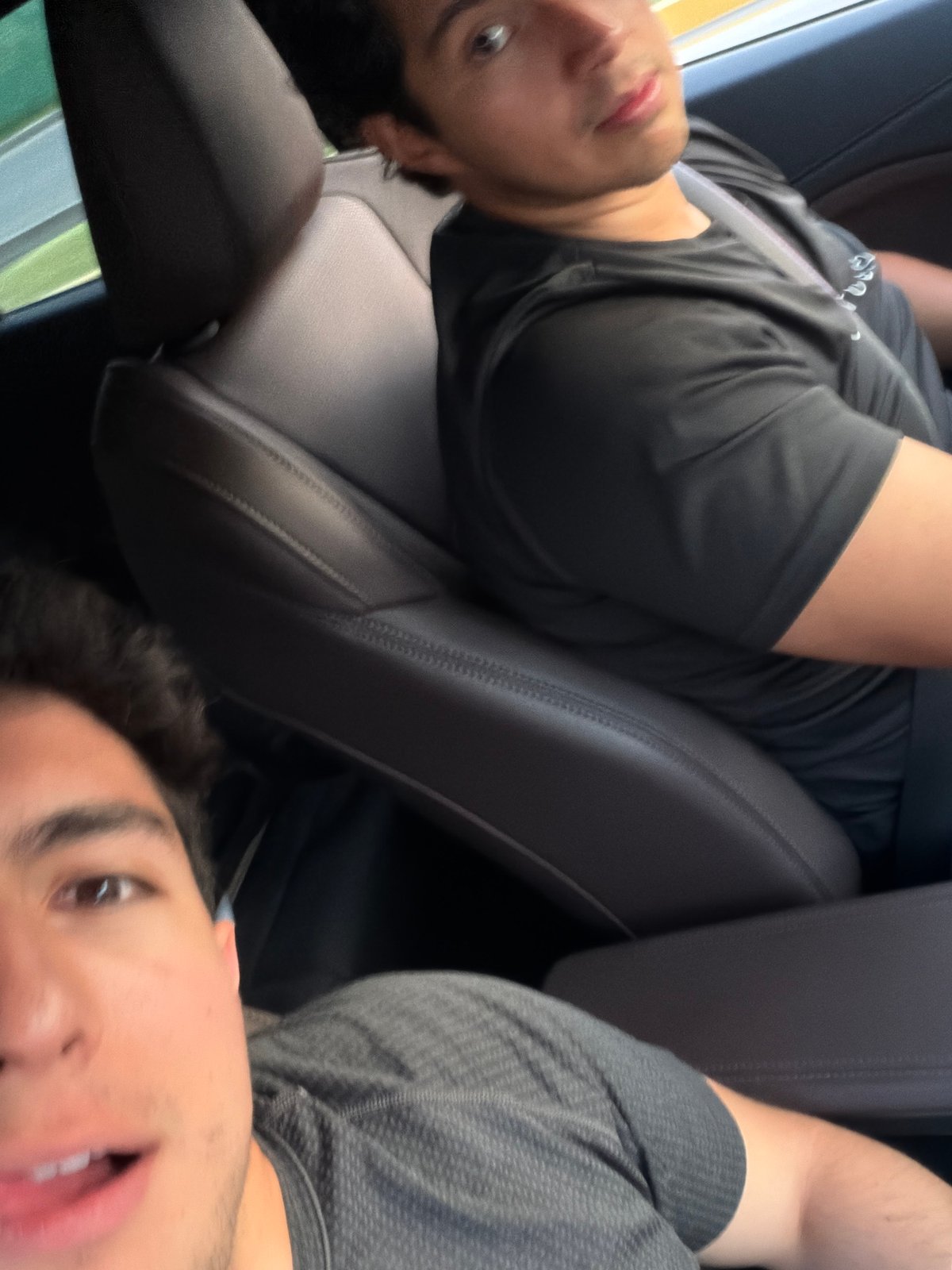 Two men spotted in vehicle near traffic sign in Mexico